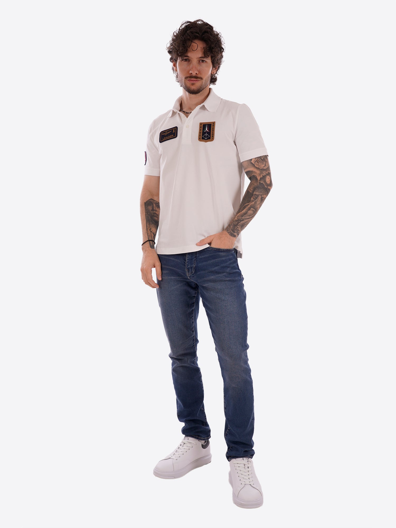 Polo maniche corte AERONAUTICA MILITARE da Uomo - bianco PO192773062 BIANCO