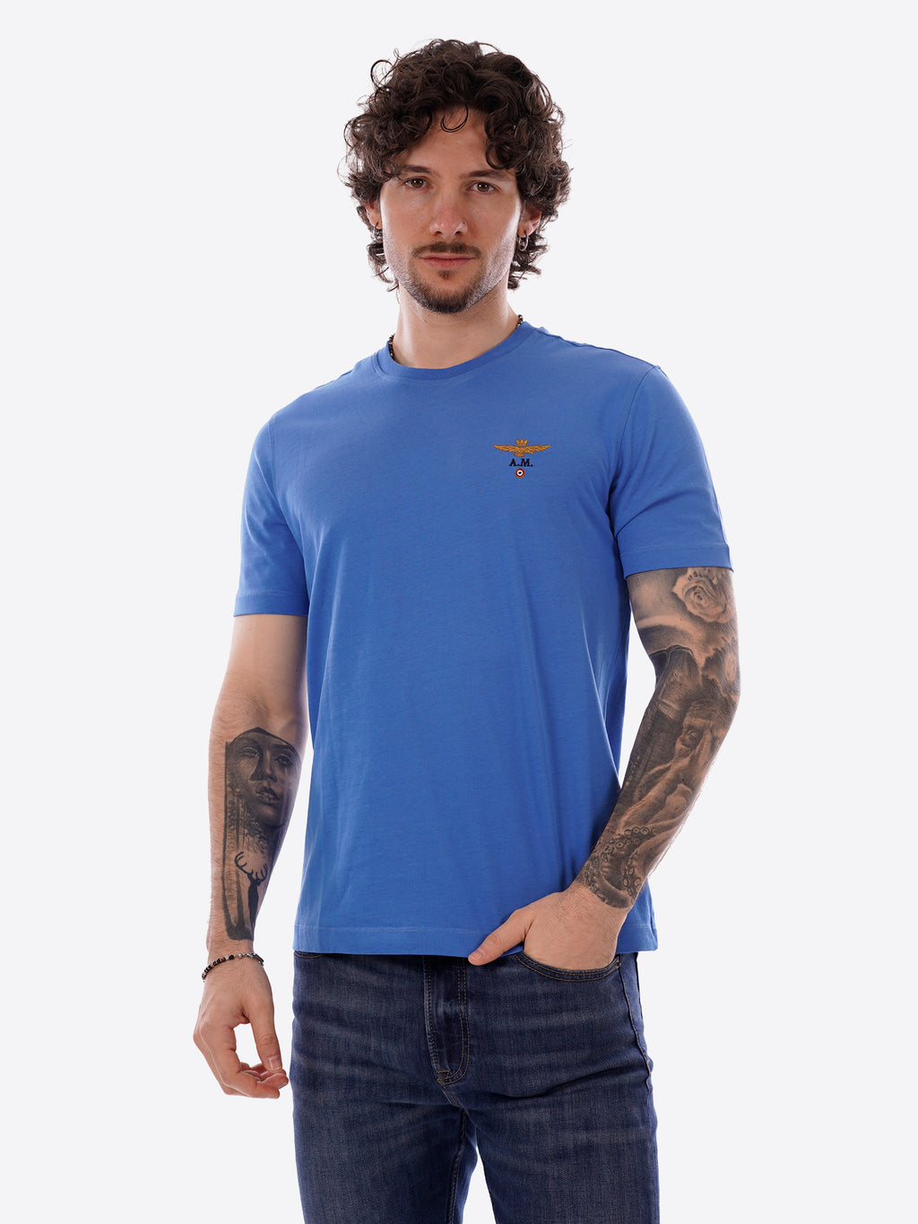 T-shirt AERONAUTICA MILITARE da Uomo - blu TS158021325 BLUETTE