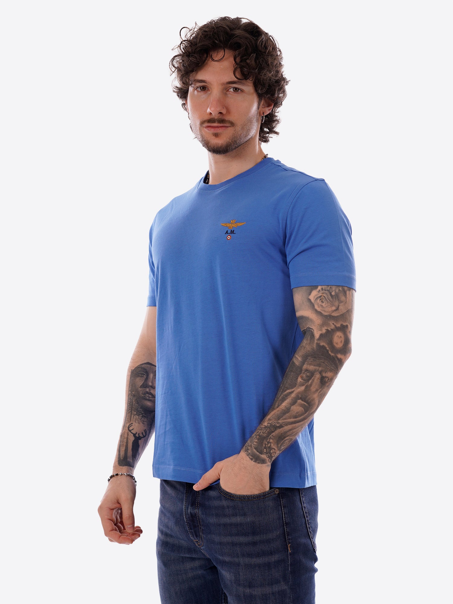 T-shirt AERONAUTICA MILITARE da Uomo - blu TS158021325 BLUETTE