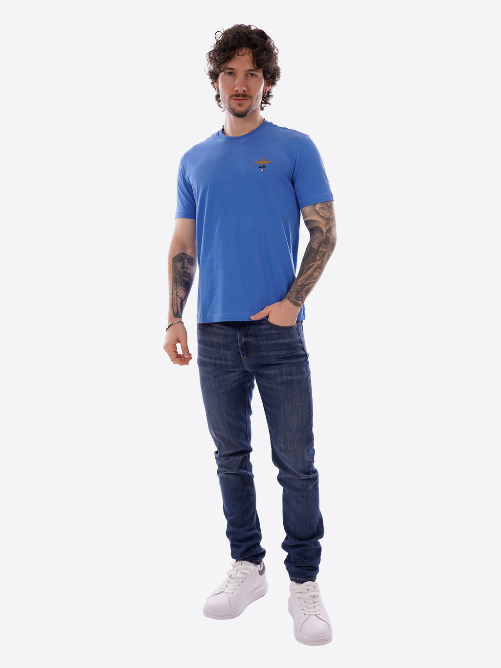 T-shirt AERONAUTICA MILITARE da Uomo - blu TS158021325 BLUETTE