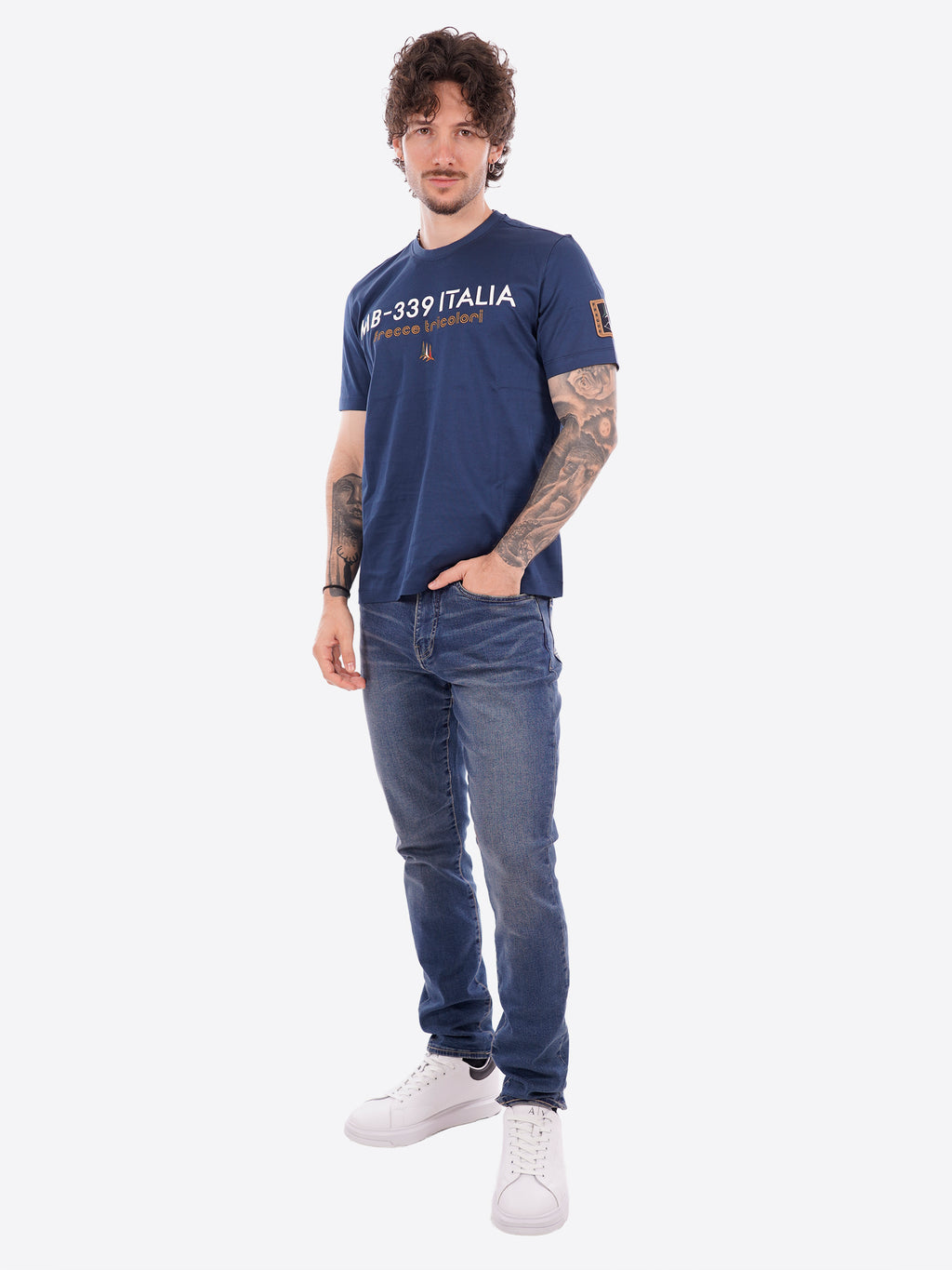 T-shirt AERONAUTICA MILITARE da Uomo - blu TS252321315 BLUAVIO