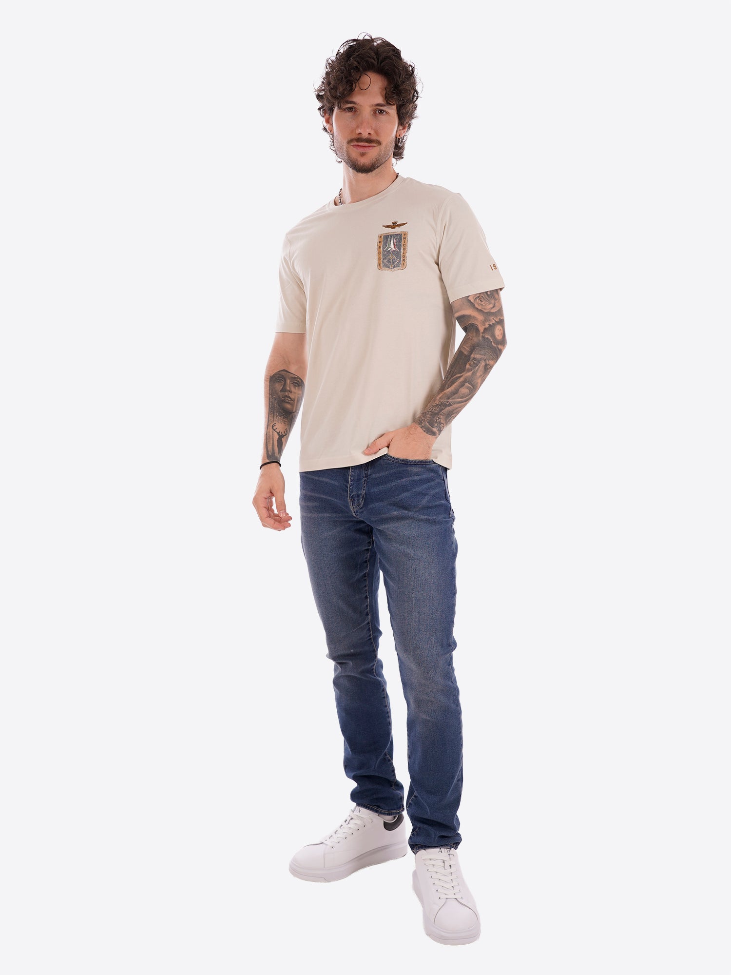 T-shirt AERONAUTICA MILITARE da Uomo - bianco TS253473078 BIANCOSPENTO