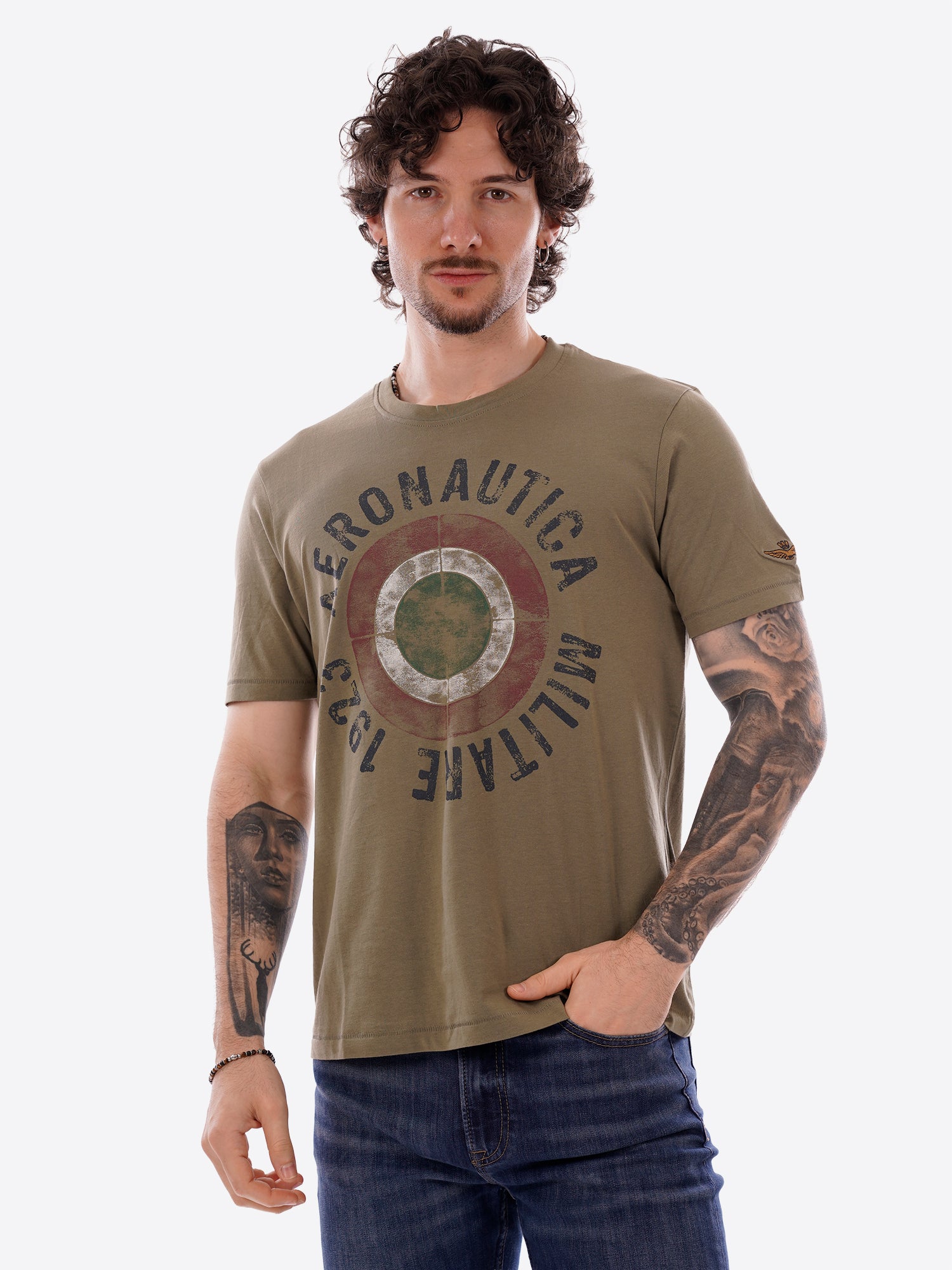 T-shirt AERONAUTICA MILITARE da Uomo - verde TS253807304 VERDE