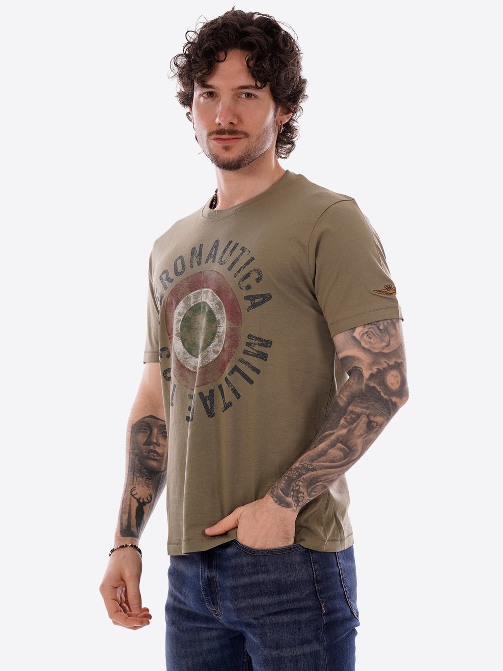 T-shirt AERONAUTICA MILITARE da Uomo - verde TS253807304 VERDE