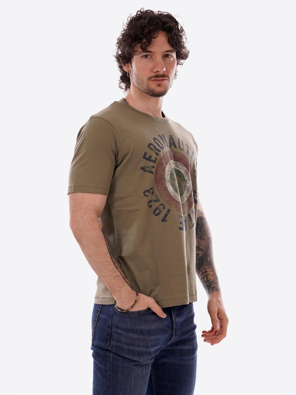 T-shirt AERONAUTICA MILITARE da Uomo - verde TS253807304 VERDE