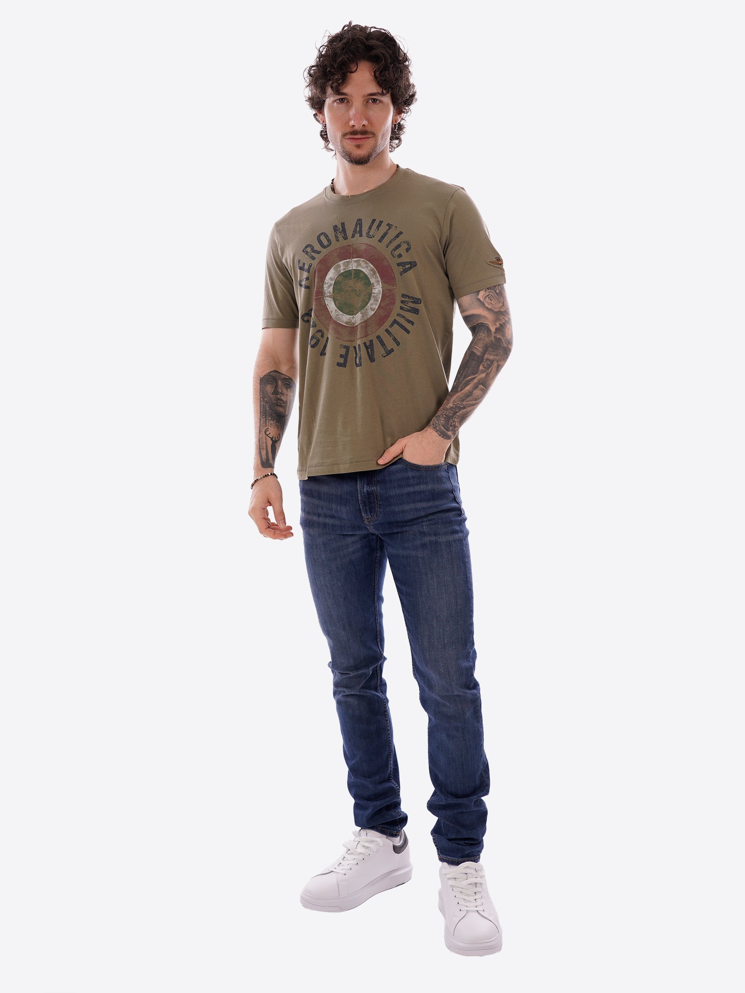 T-shirt AERONAUTICA MILITARE da Uomo - verde TS253807304 VERDE