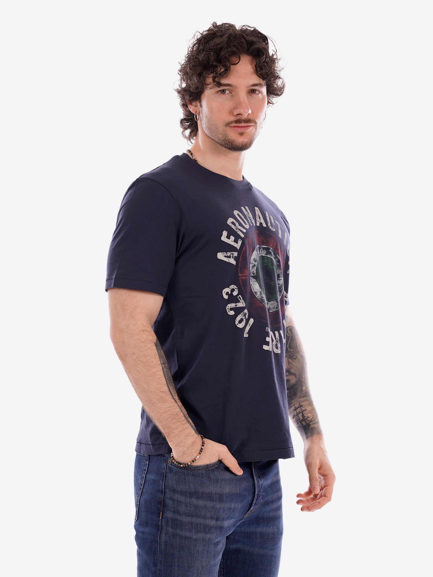 T-shirt AERONAUTICA MILITARE da Uomo - blu TS253808184 BLU