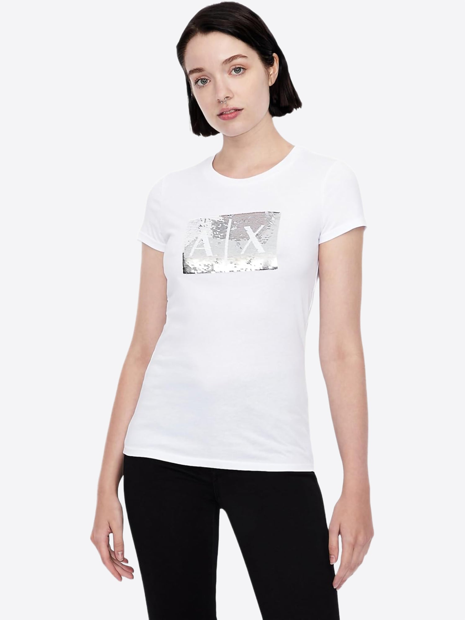 T-shirt AX ARMANI EXCHANGE da Donna - bianco 8NYTDLYJ73Z6110