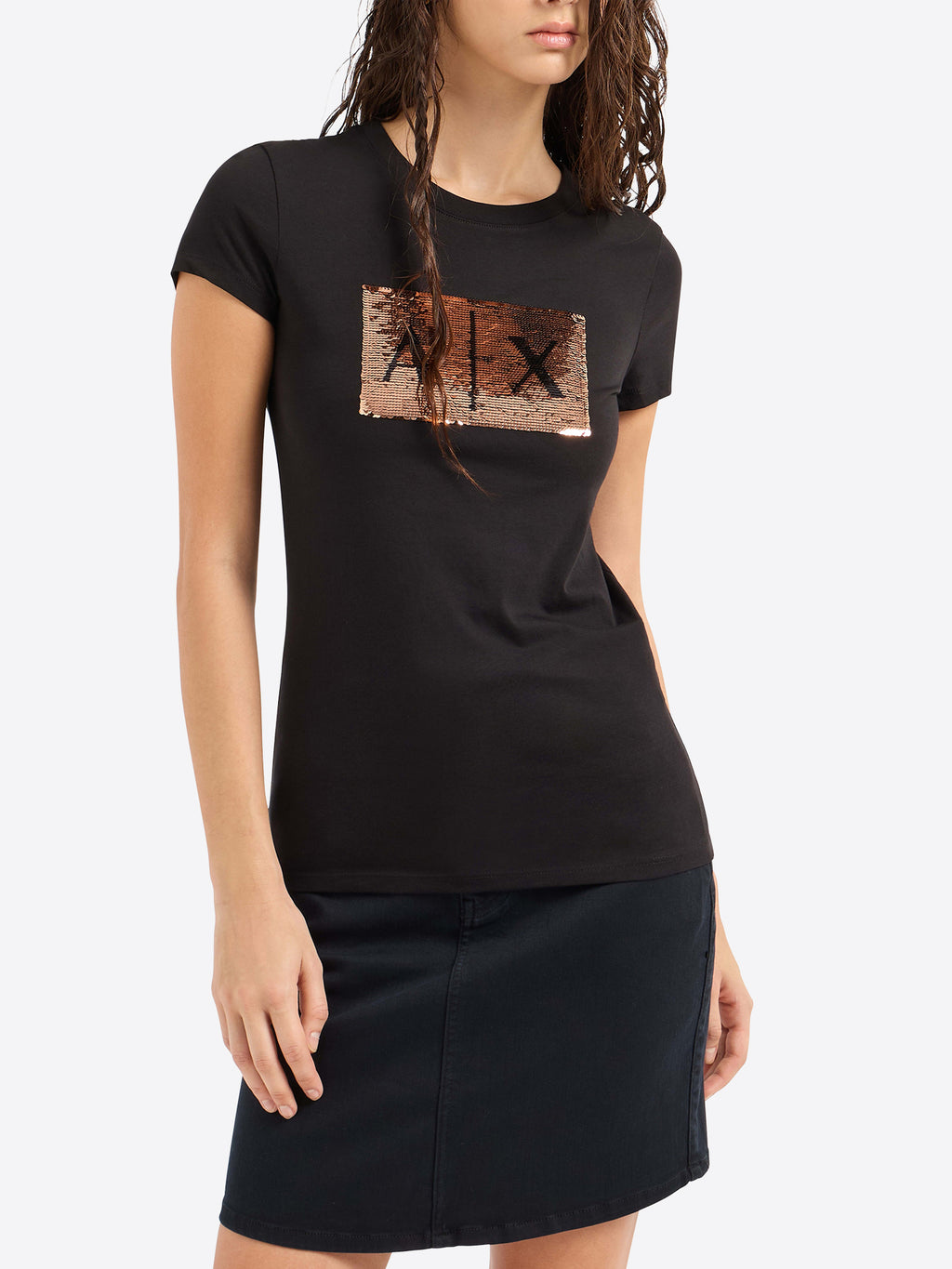 T-shirt AX ARMANI EXCHANGE da Donna - nero 8NYTDLYJ73Z6231