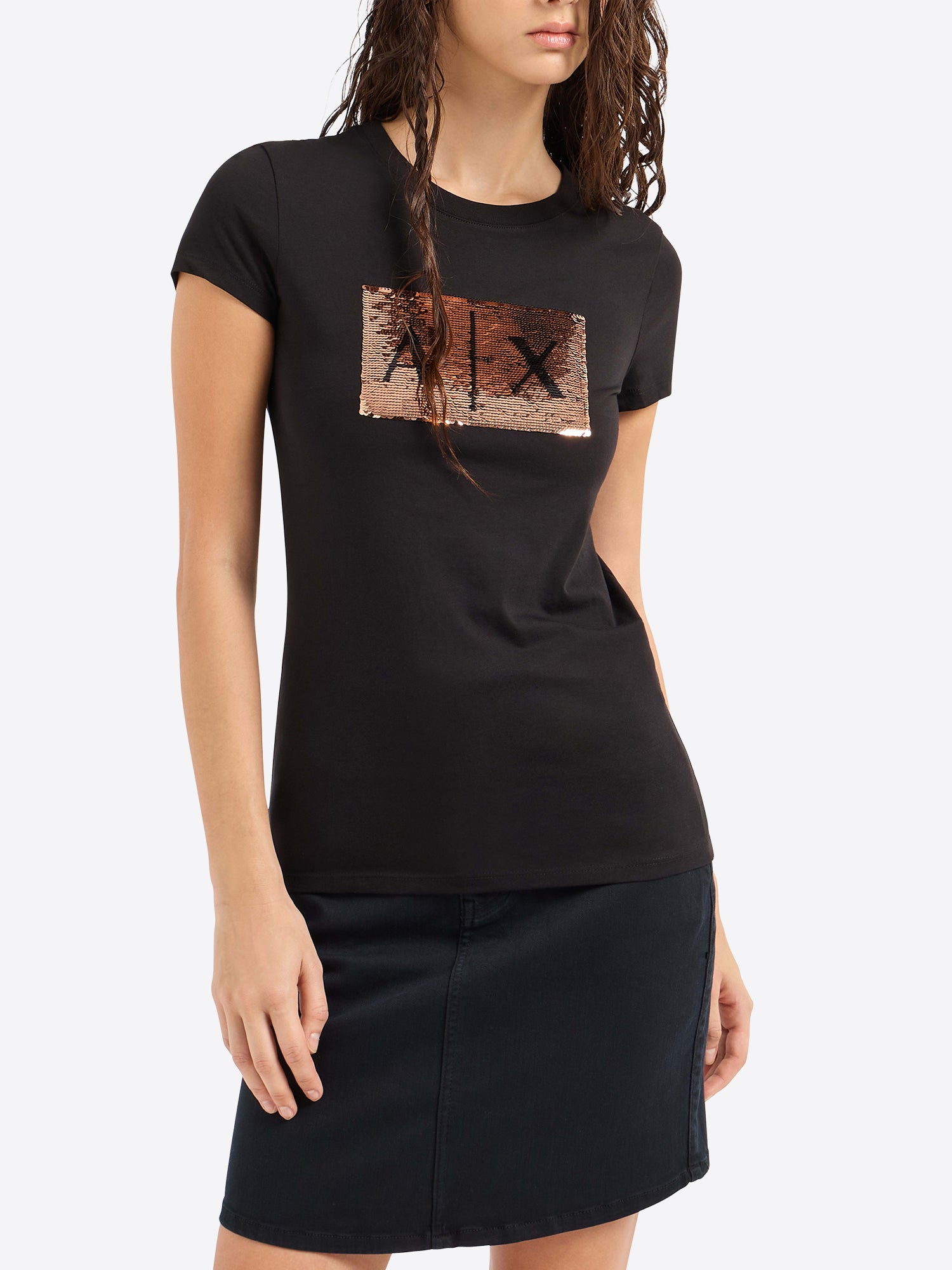 T-shirt AX ARMANI EXCHANGE da Donna - nero 8NYTDLYJ73Z6231