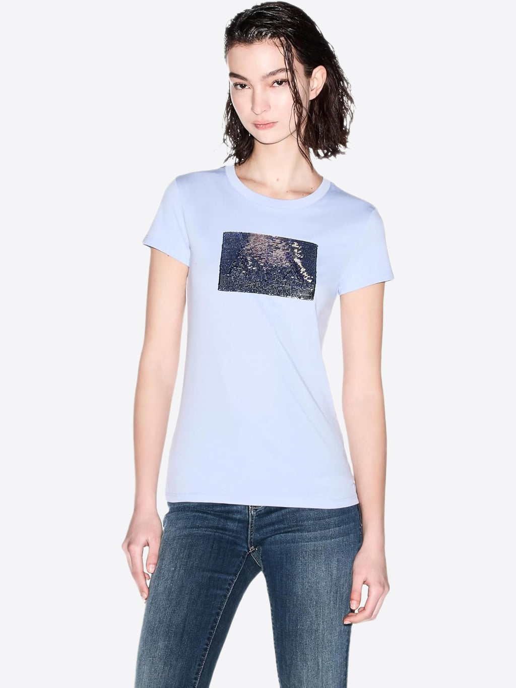 T-shirt AX ARMANI EXCHANGE da Donna - blu 8NYTDLYJ73ZU9333