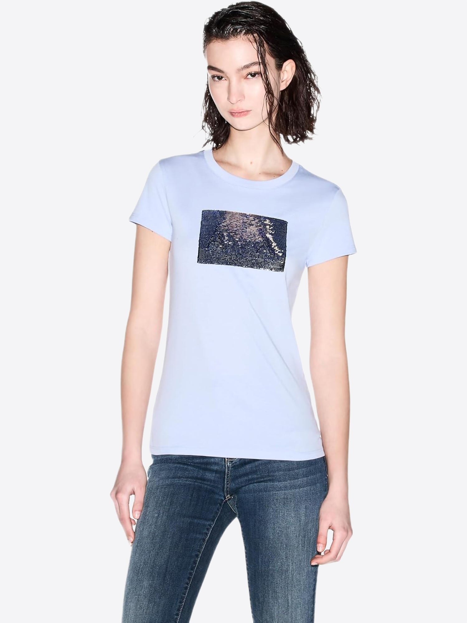 T-shirt AX ARMANI EXCHANGE da Donna - blu 8NYTDLYJ73ZU9333