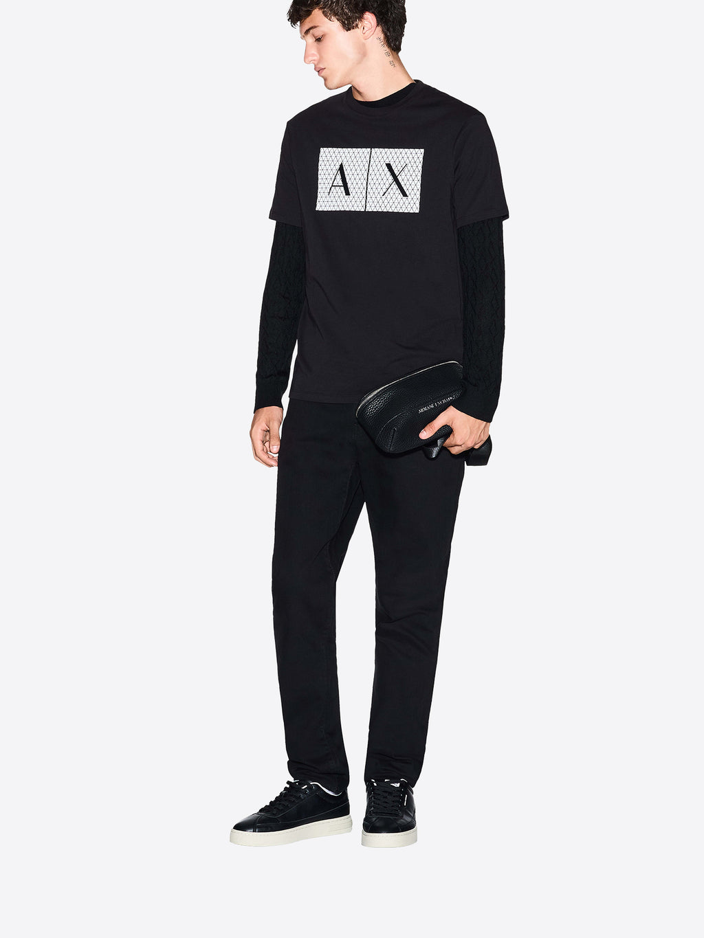 T-shirt AX ARMANI EXCHANGE da Uomo - nero 8NZTCKZ8H4Z1200