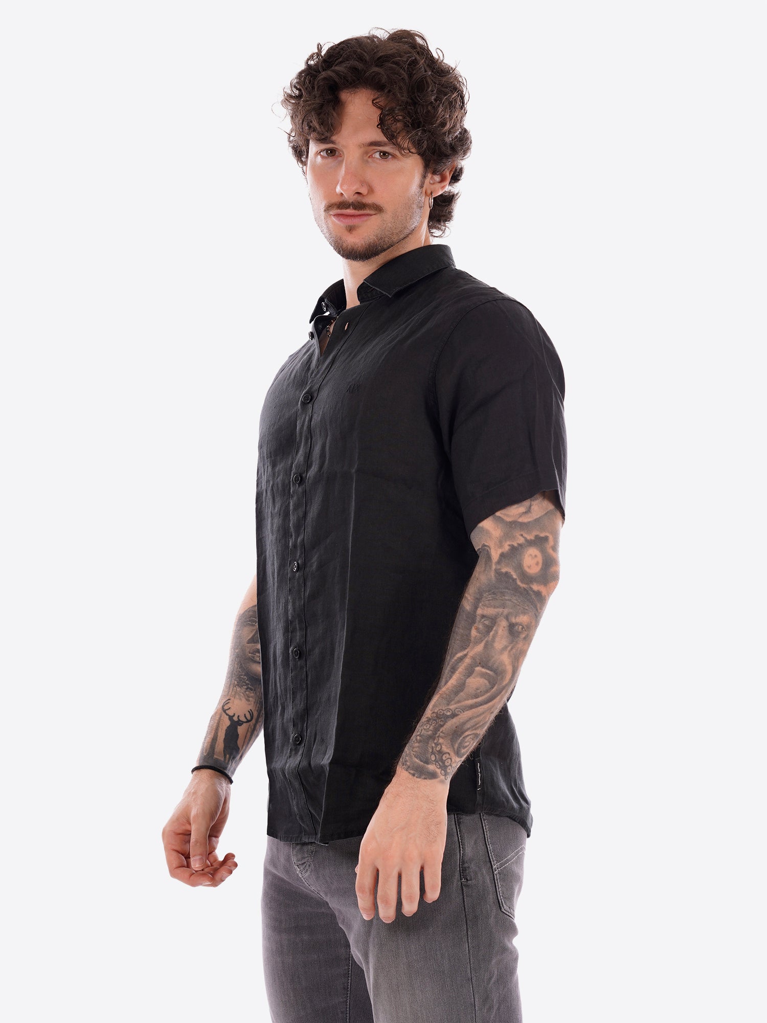 Camicia AX ARMANI EXCHANGE da Uomo - nero XM001223UC001
