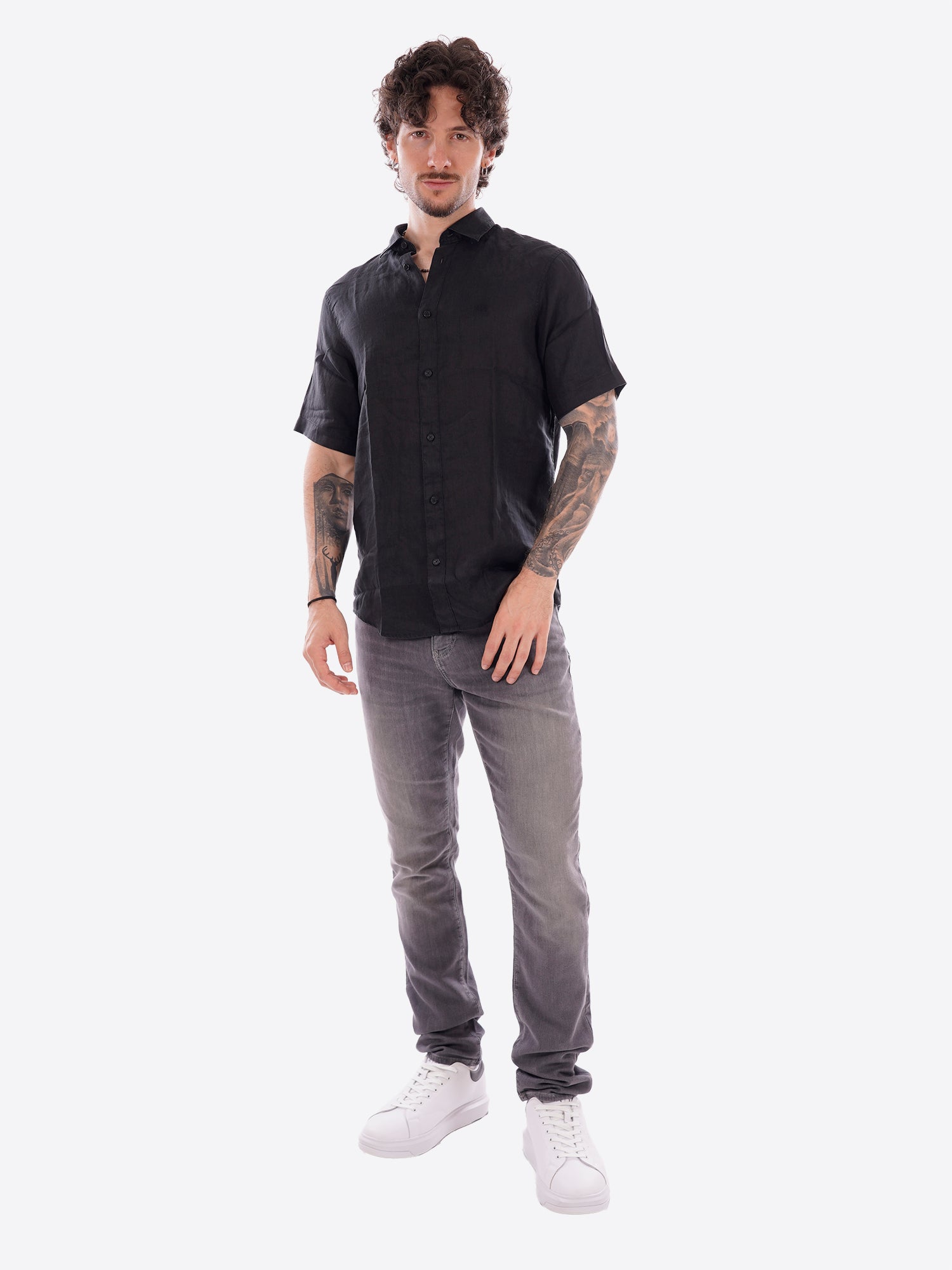 Camicia AX ARMANI EXCHANGE da Uomo - nero XM001223UC001