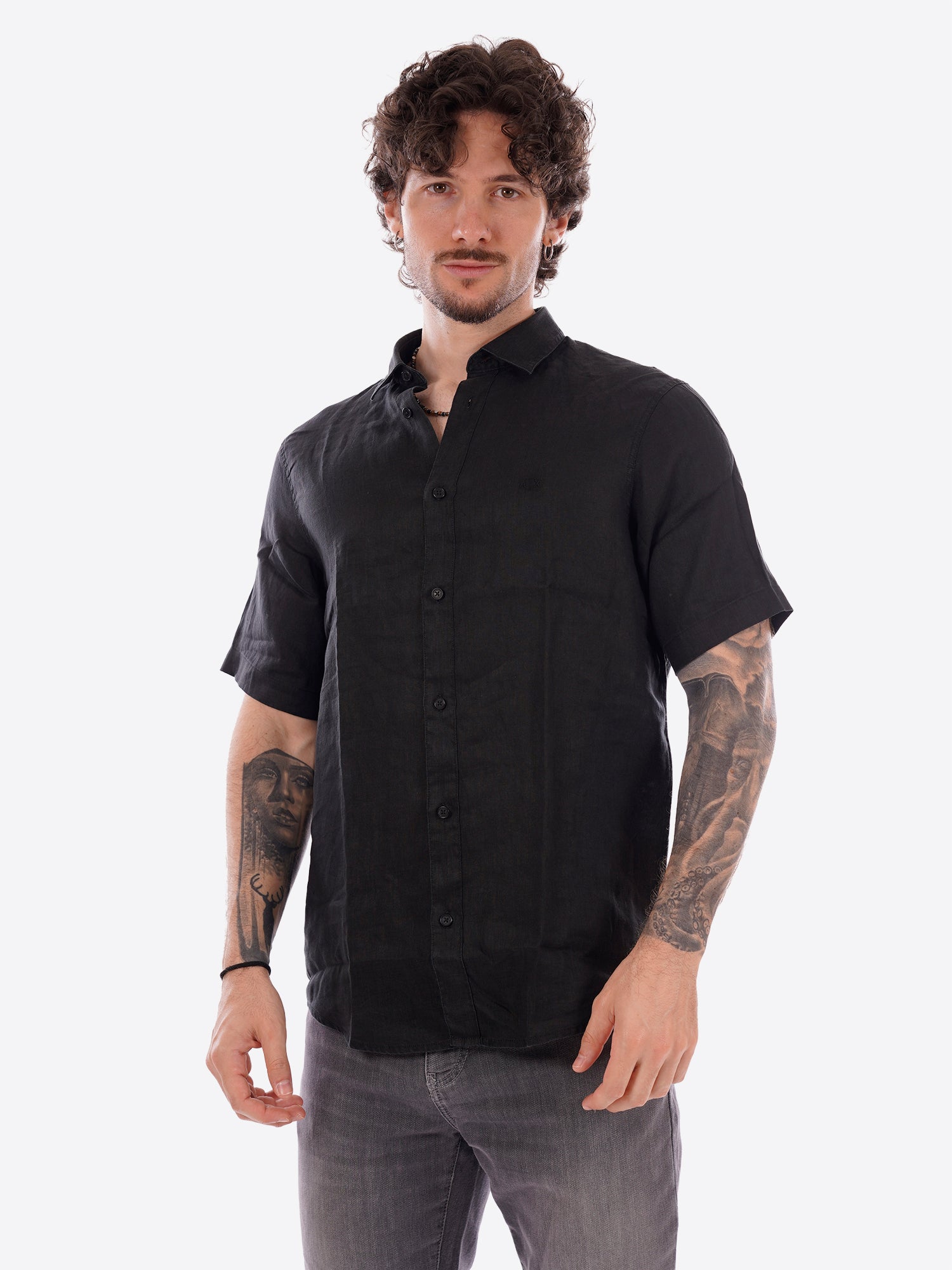 Camicia AX ARMANI EXCHANGE da Uomo - nero XM001223UC001