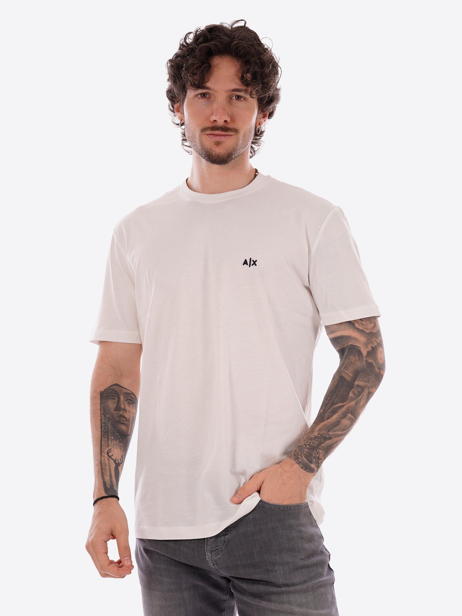T-shirt AX ARMANI EXCHANGE da Uomo - bianco XM001568U0009