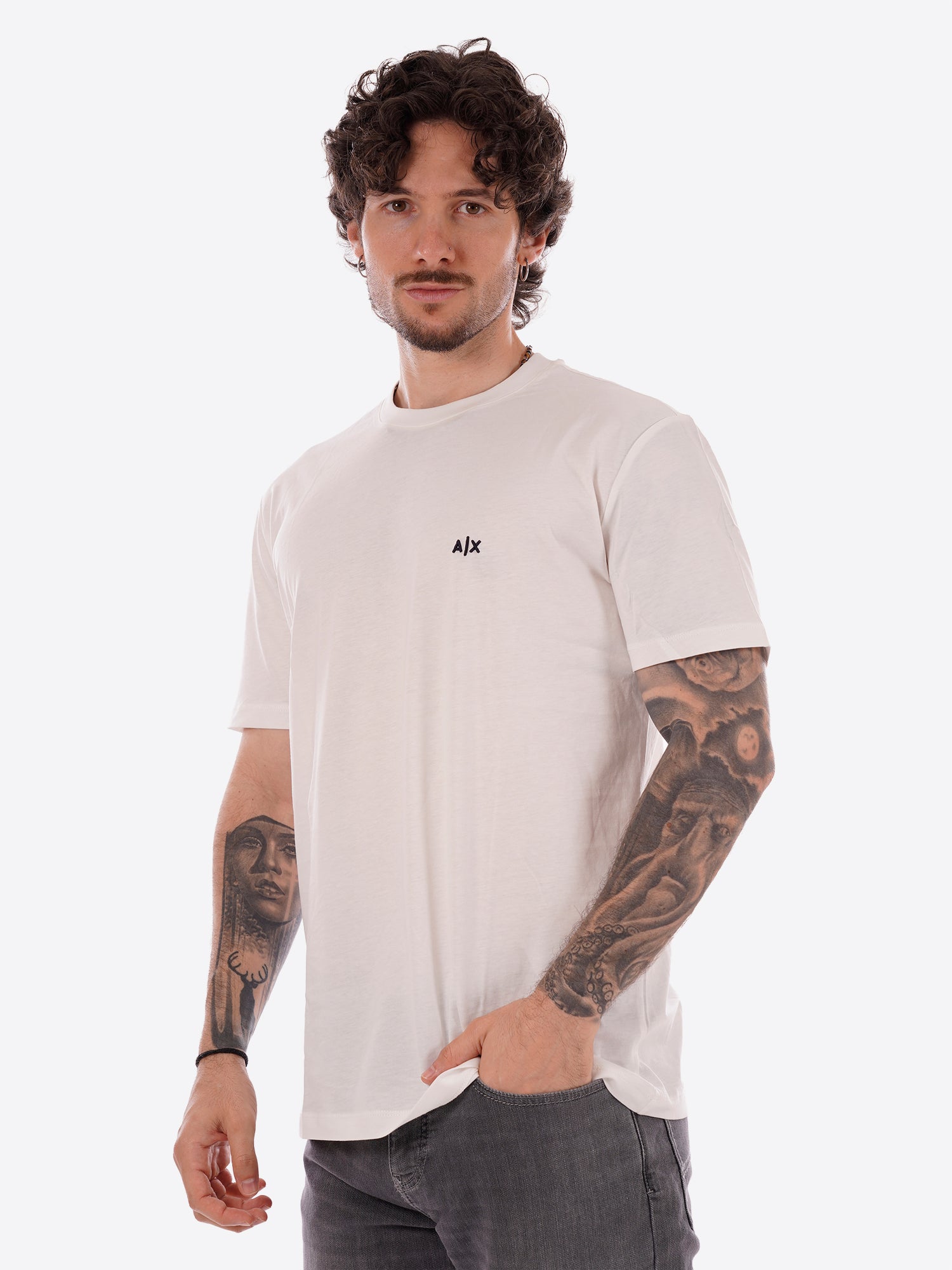 T-shirt AX ARMANI EXCHANGE da Uomo - bianco XM001568U0009