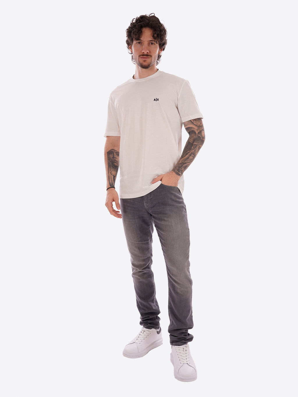 T-shirt AX ARMANI EXCHANGE da Uomo - bianco XM001568U0009