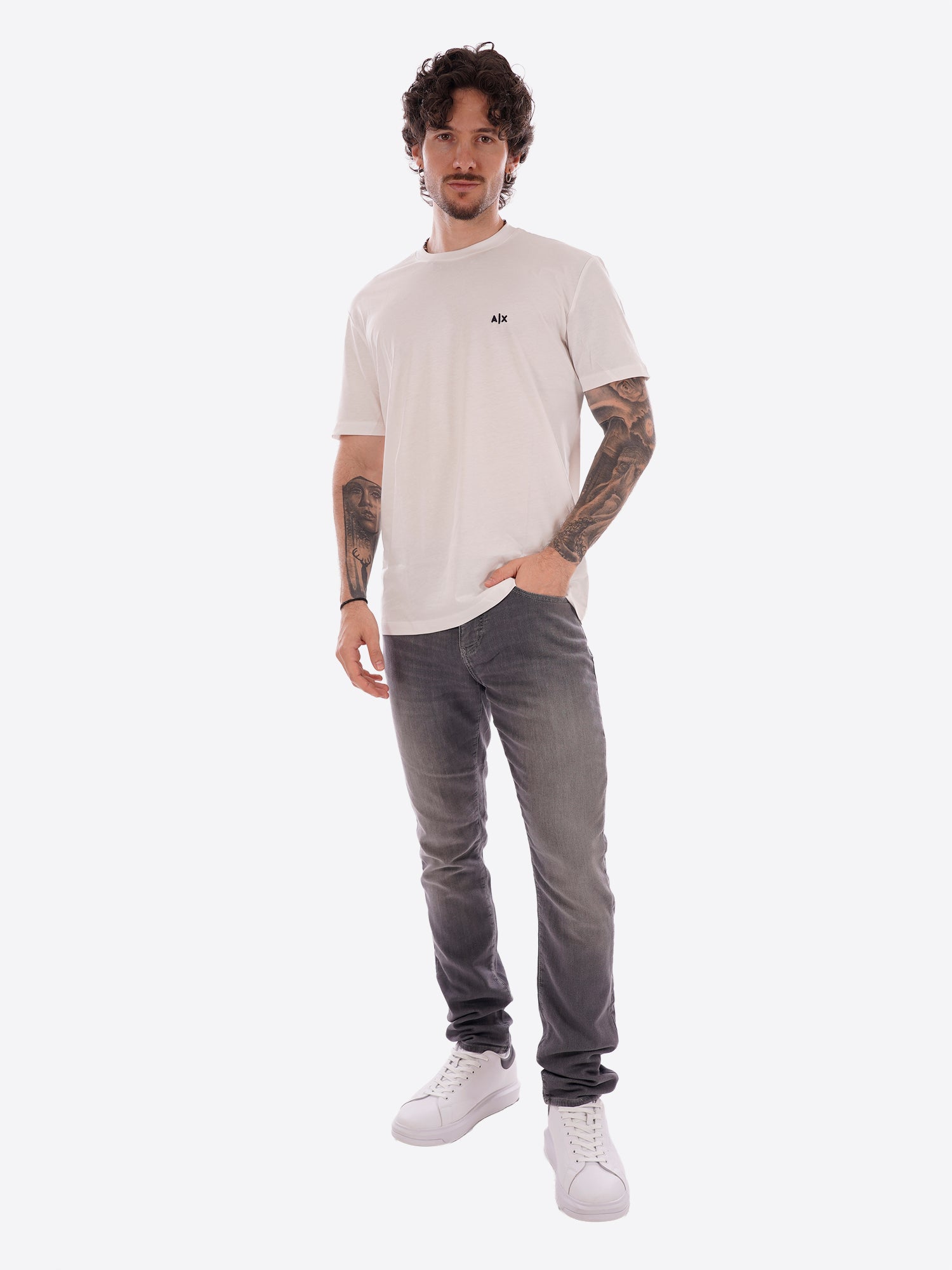 T-shirt AX ARMANI EXCHANGE da Uomo - bianco XM001568U0009