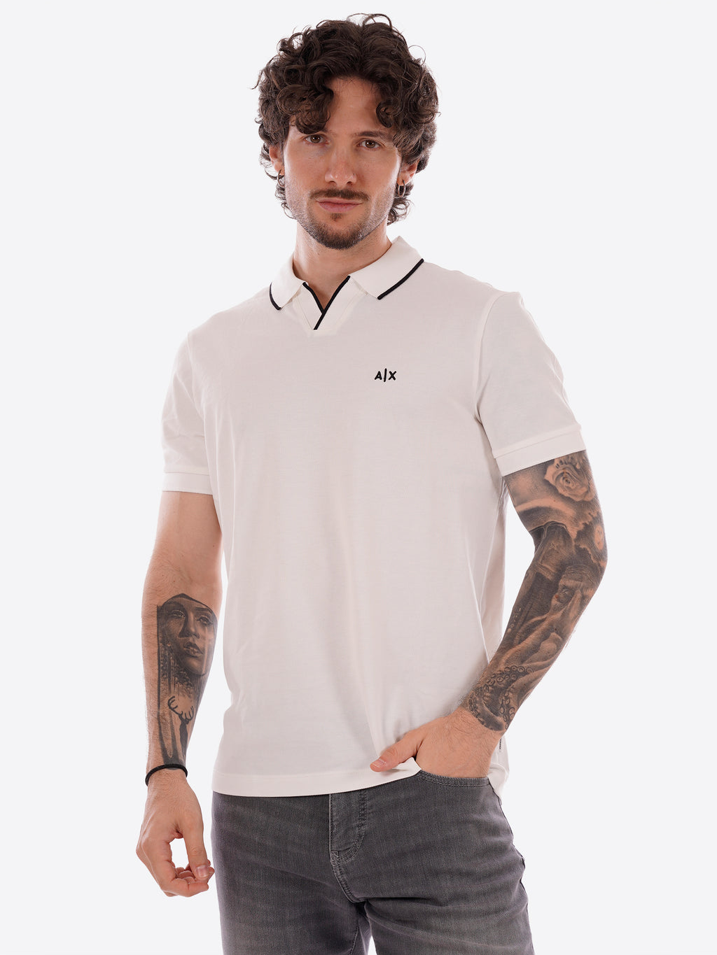Polo AX ARMANI EXCHANGE da Uomo - bianco XM002401U0009