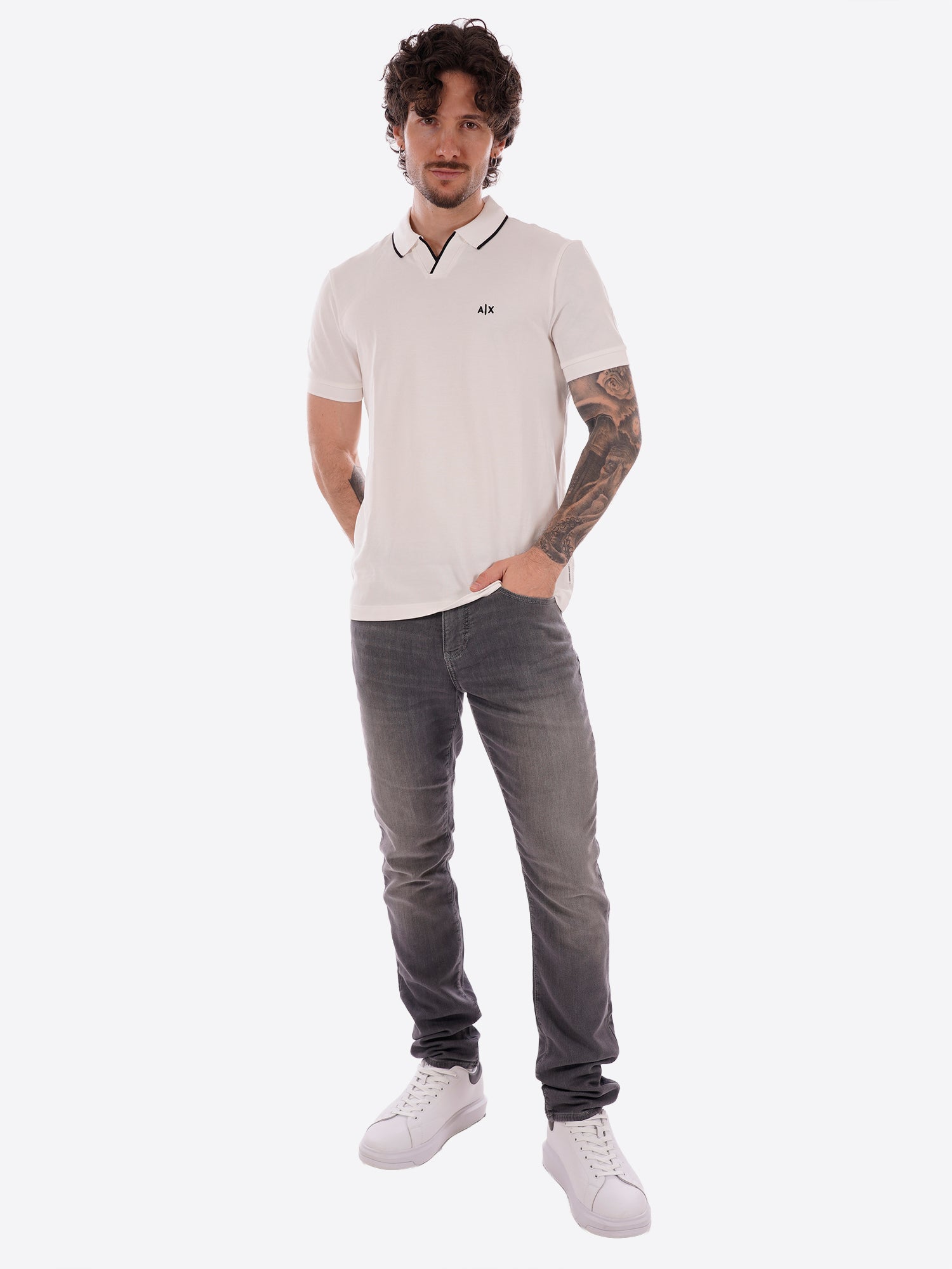 Polo AX ARMANI EXCHANGE da Uomo - bianco XM002401U0009