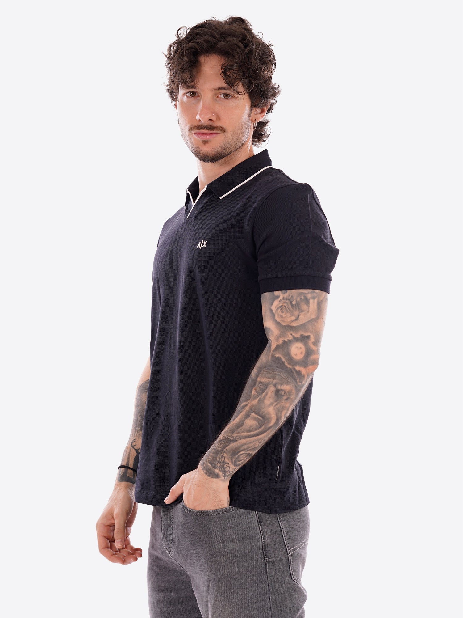 Polo AX ARMANI EXCHANGE da Uomo - blu XM002401UB101