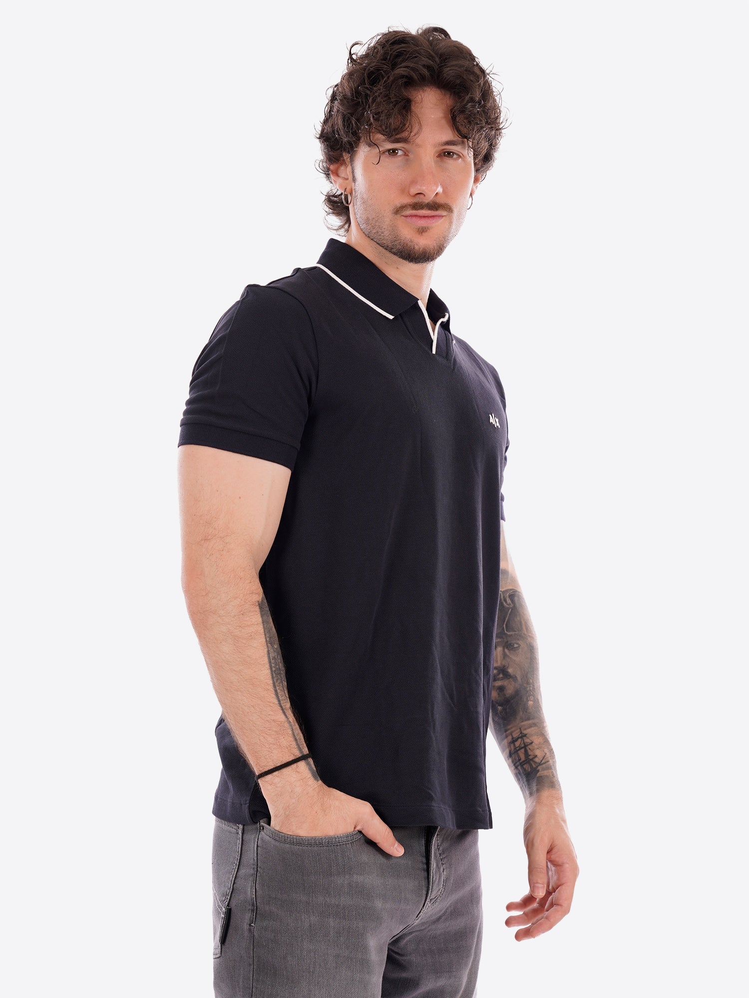 Polo AX ARMANI EXCHANGE da Uomo - blu XM002401UB101
