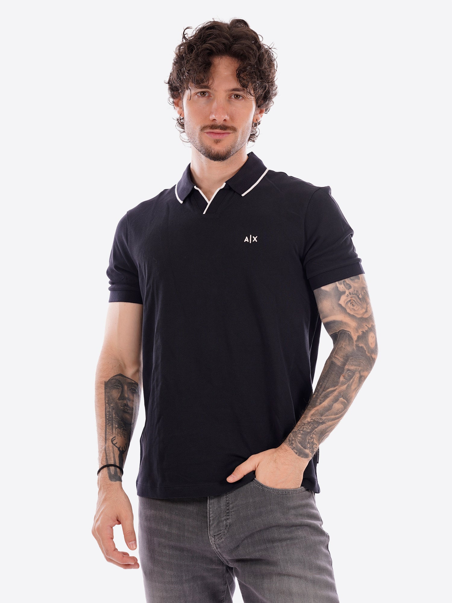 Polo AX ARMANI EXCHANGE da Uomo - blu XM002401UB101