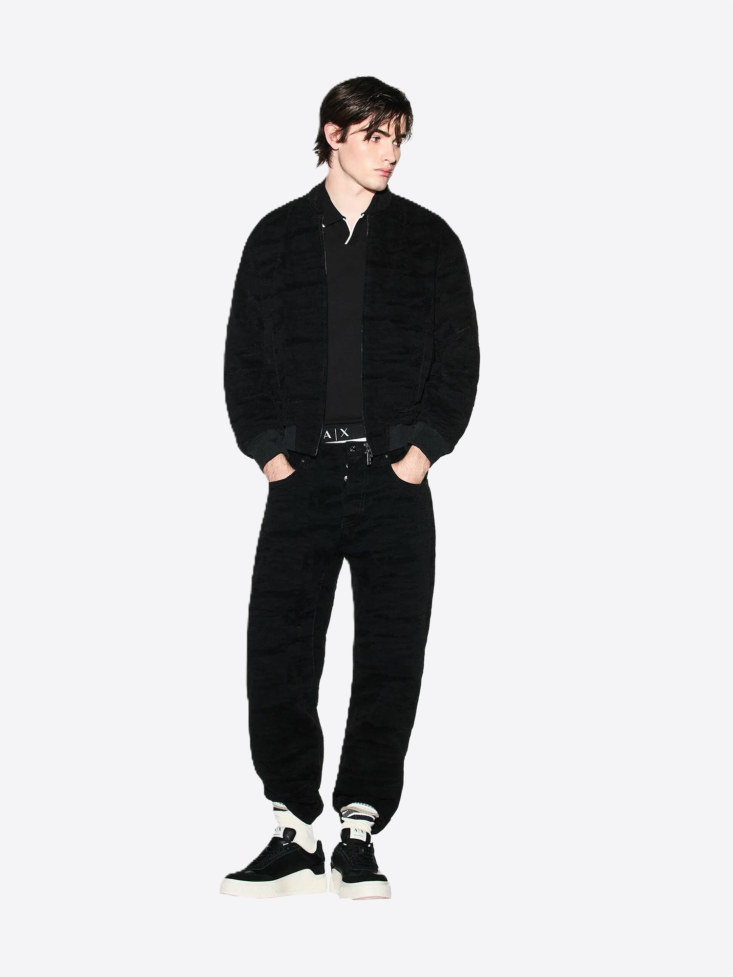 Polo AX ARMANI EXCHANGE da Uomo - nero XM002401UC001