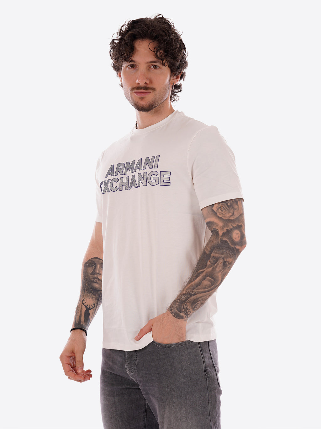 T-shirt AX ARMANI EXCHANGE da Uomo - bianco XM002413U0009