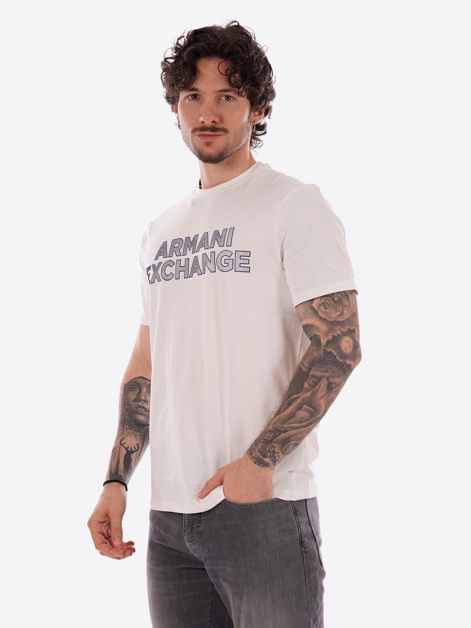 T-shirt AX ARMANI EXCHANGE da Uomo - bianco XM002413U0009