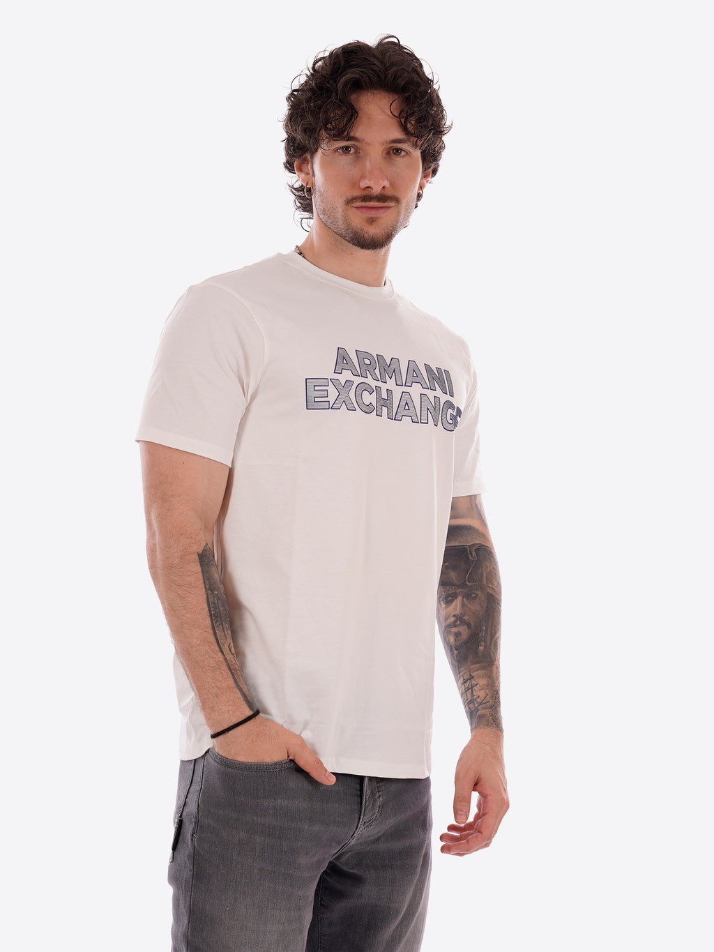 T-shirt AX ARMANI EXCHANGE da Uomo - bianco XM002413U0009