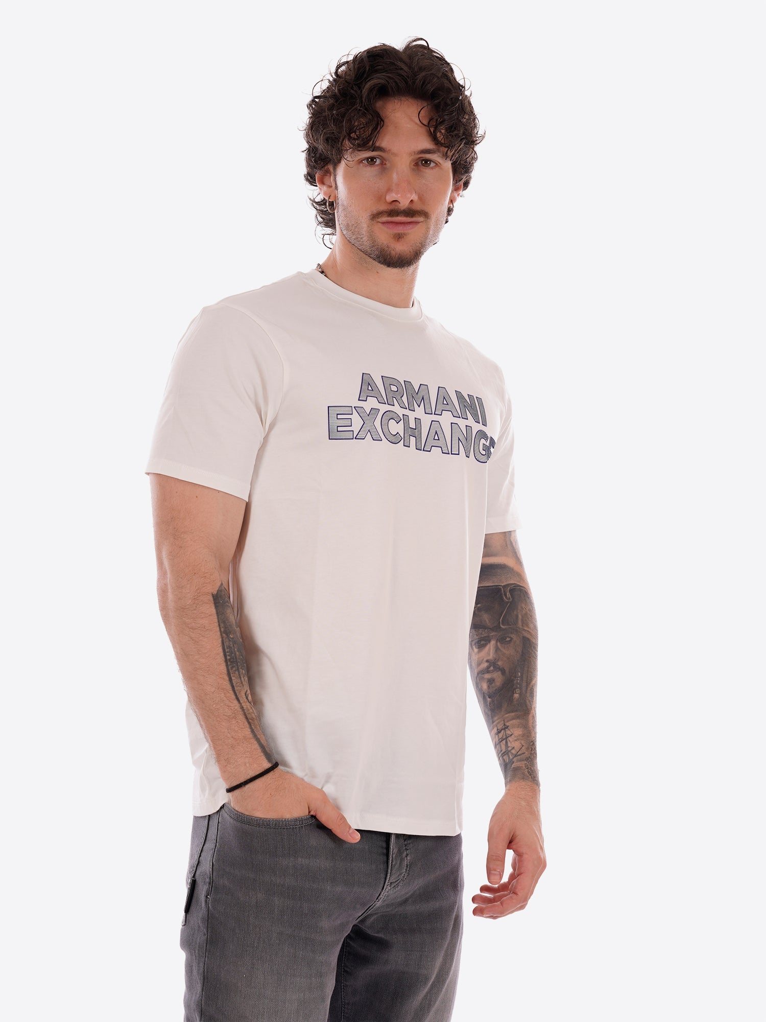 T-shirt AX ARMANI EXCHANGE da Uomo - bianco XM002413U0009