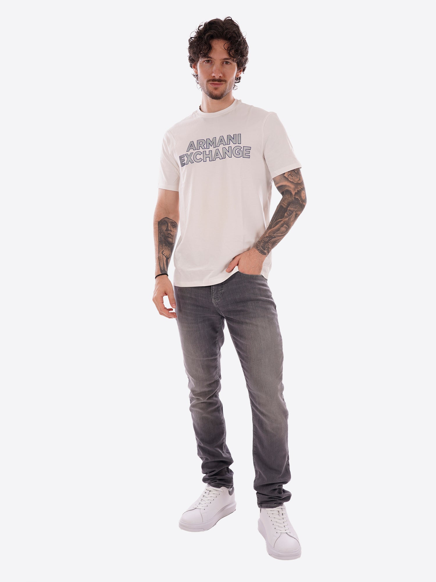 T-shirt AX ARMANI EXCHANGE da Uomo - bianco XM002413U0009