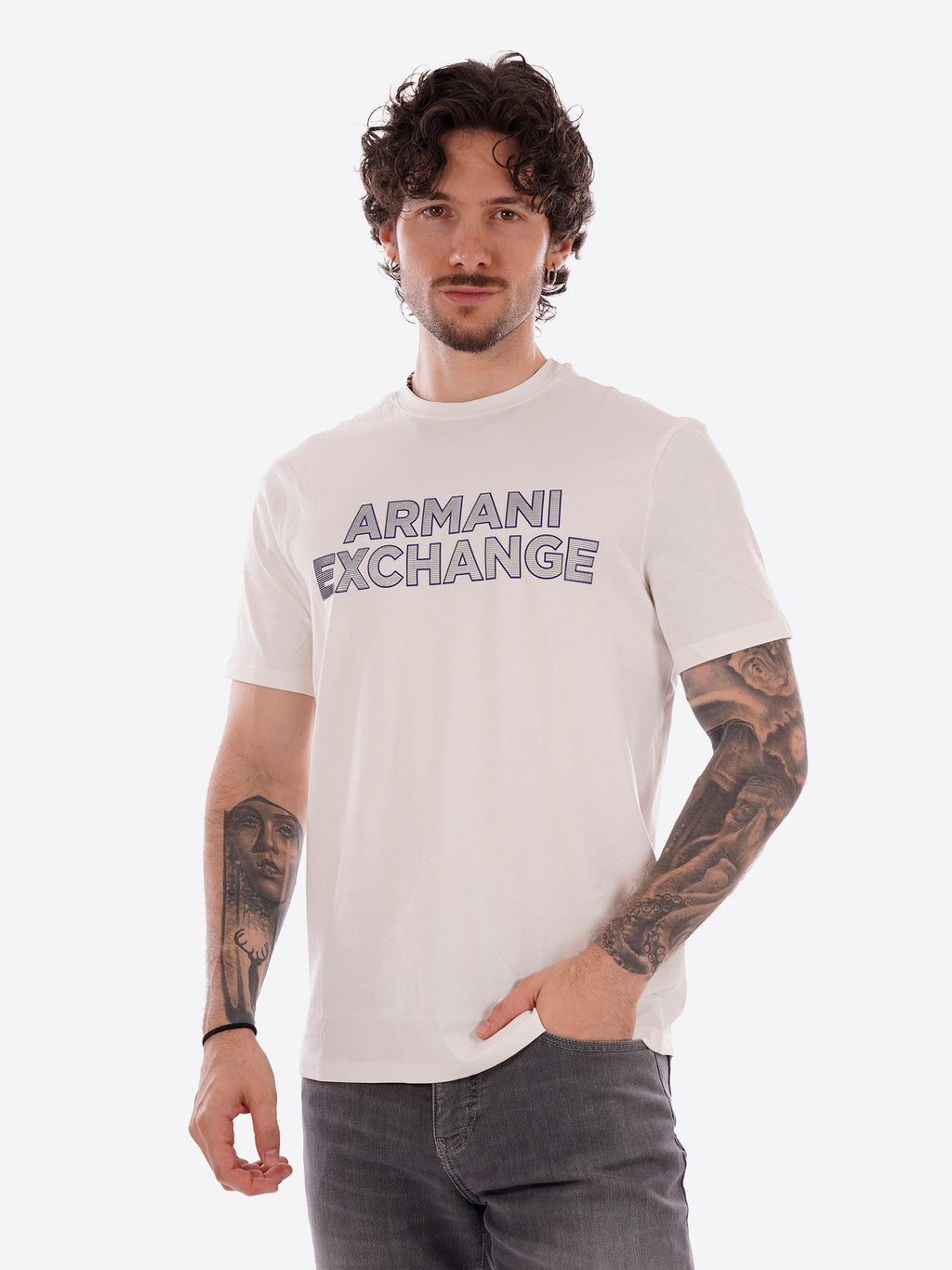 T-shirt AX ARMANI EXCHANGE da Uomo - bianco XM002413U0009
