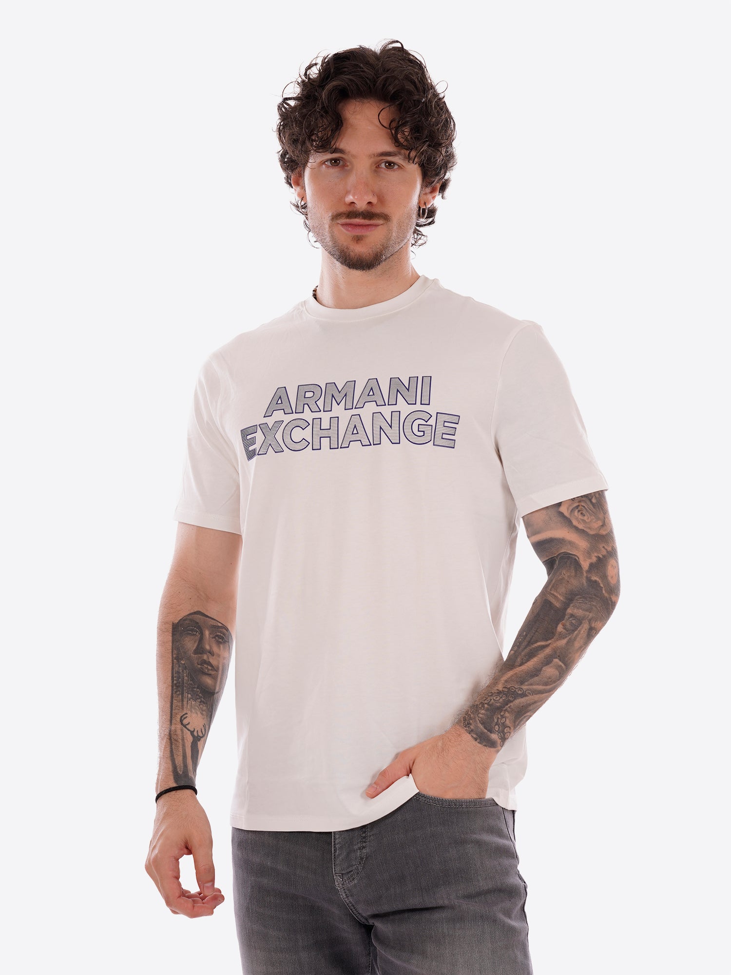 T-shirt AX ARMANI EXCHANGE da Uomo - bianco XM002413U0009