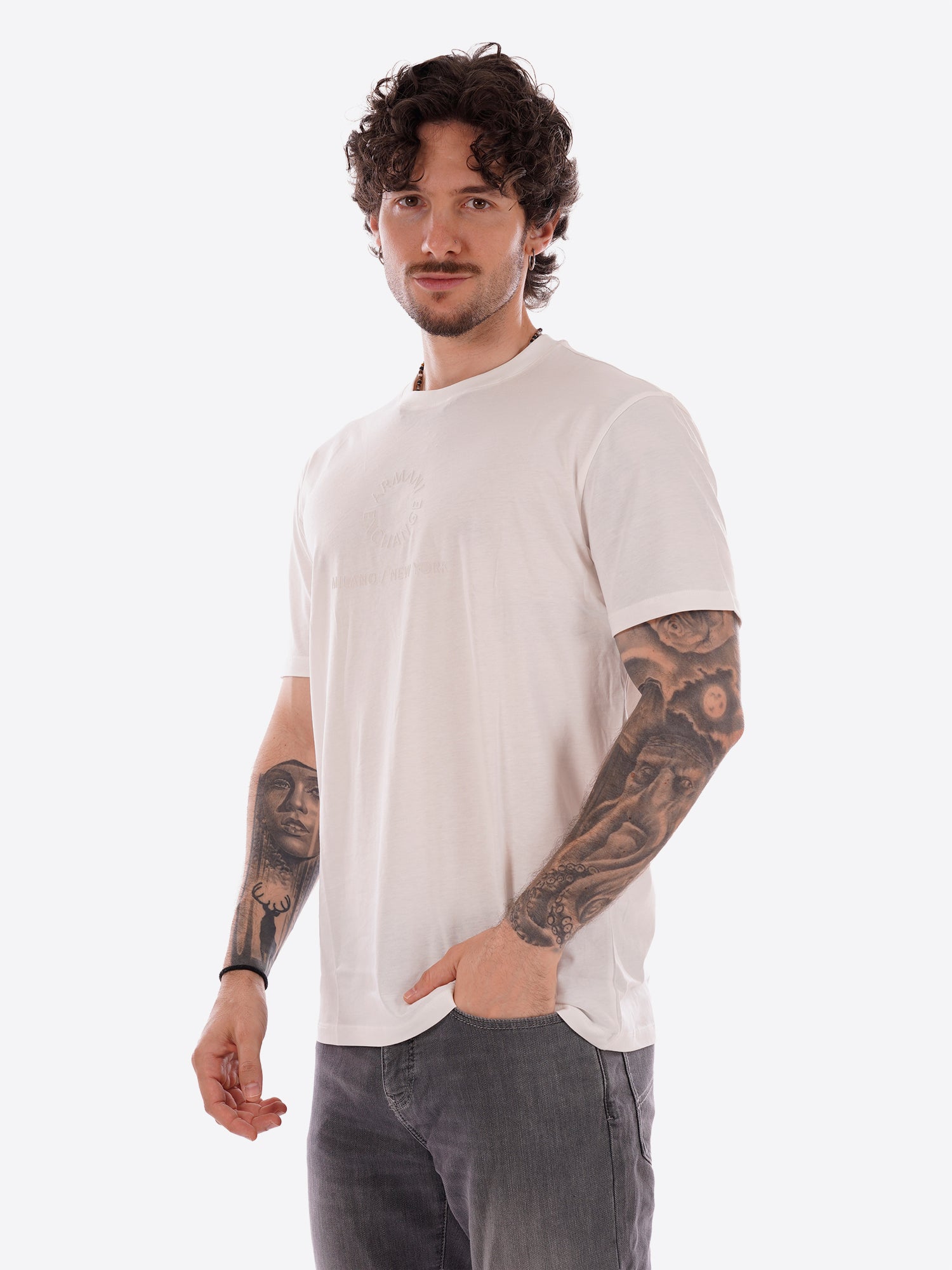 T-shirt AX ARMANI EXCHANGE da Uomo - bianco XM002450U009