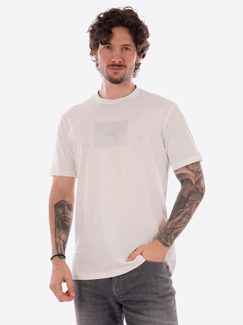 T-shirt AX ARMANI EXCHANGE da Uomo - bianco XM002456U0009