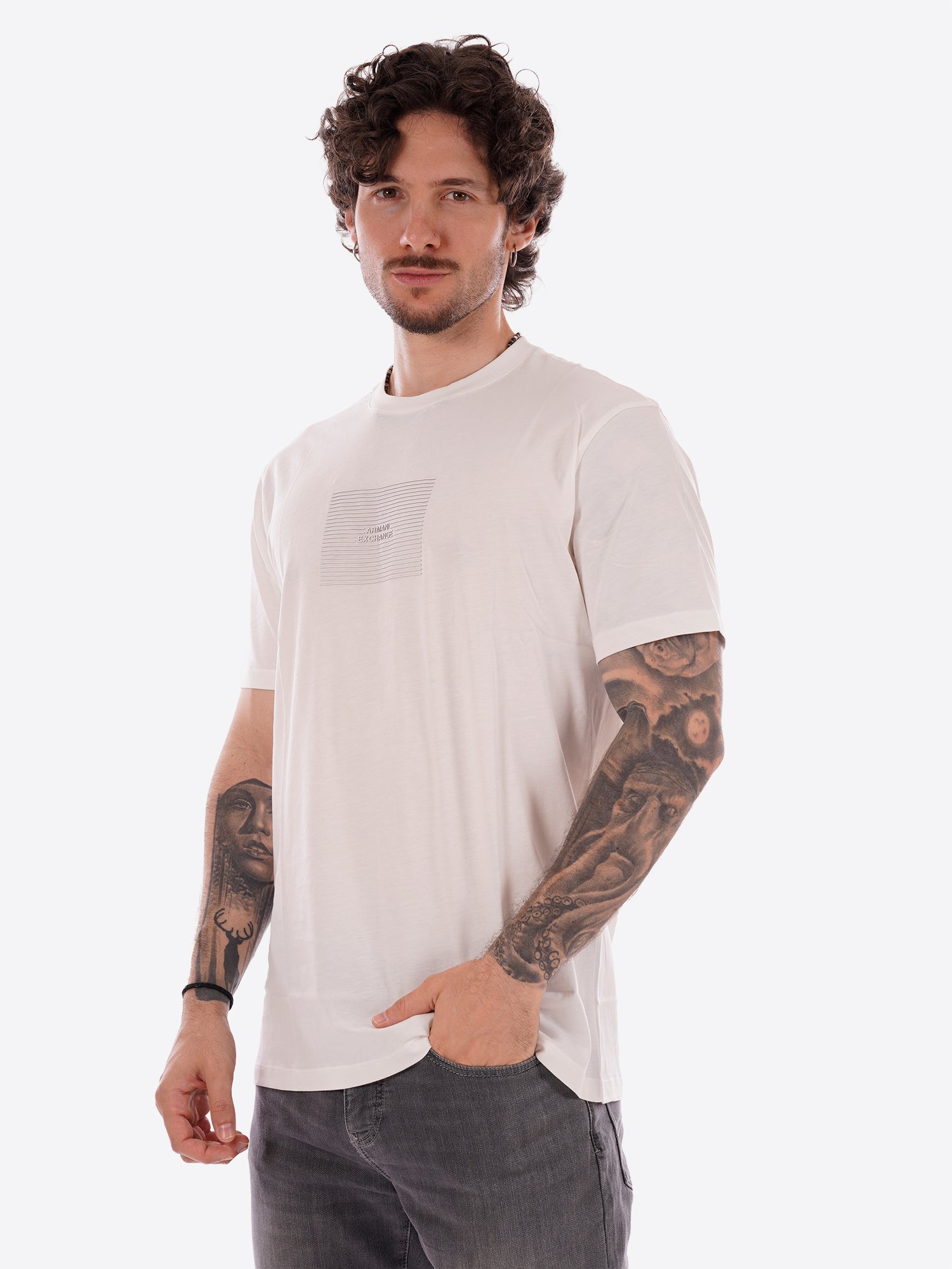T-shirt AX ARMANI EXCHANGE da Uomo - bianco XM002456U0009