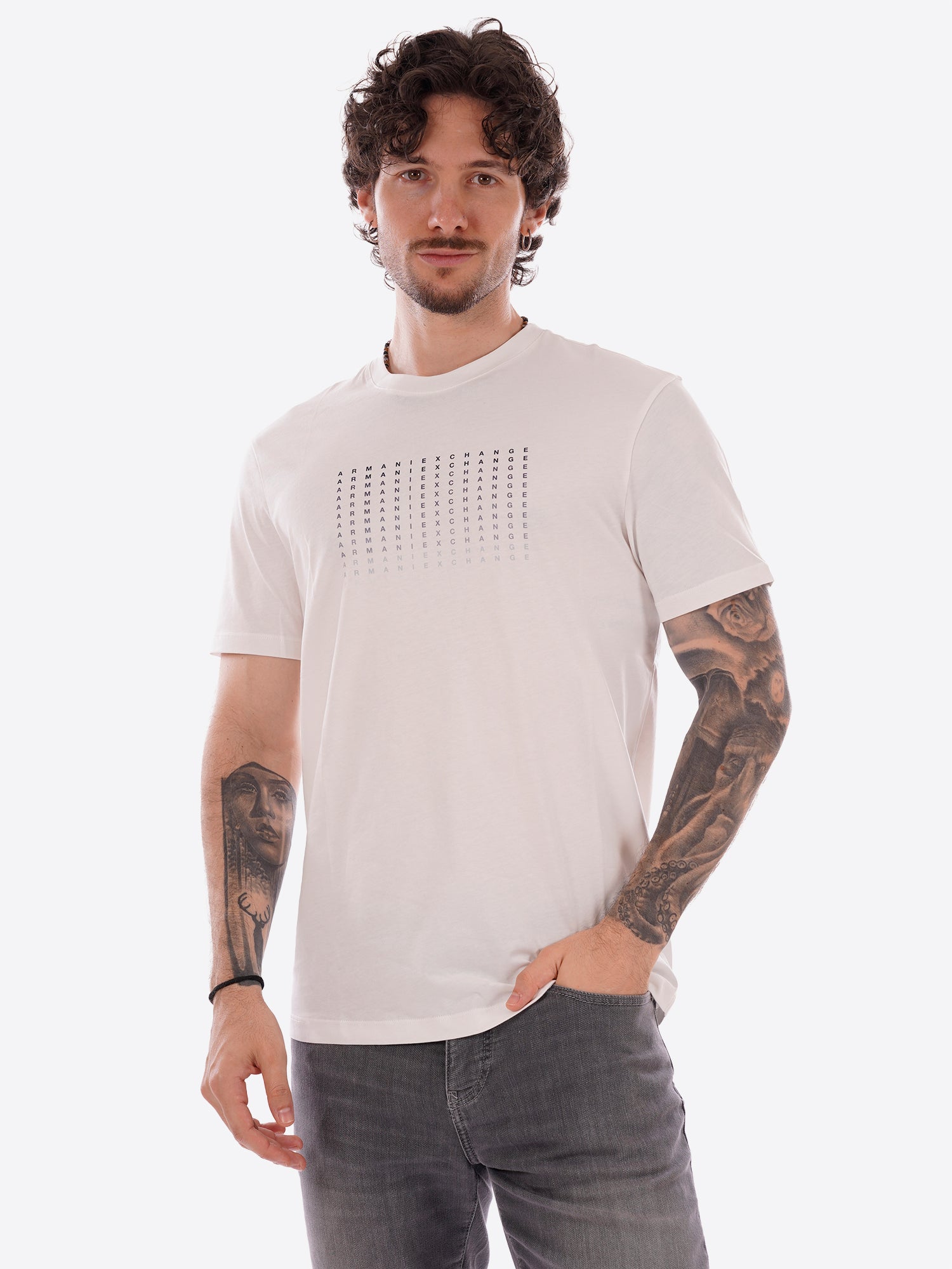 T-shirt AX ARMANI EXCHANGE da Uomo - bianco XM002519U0009