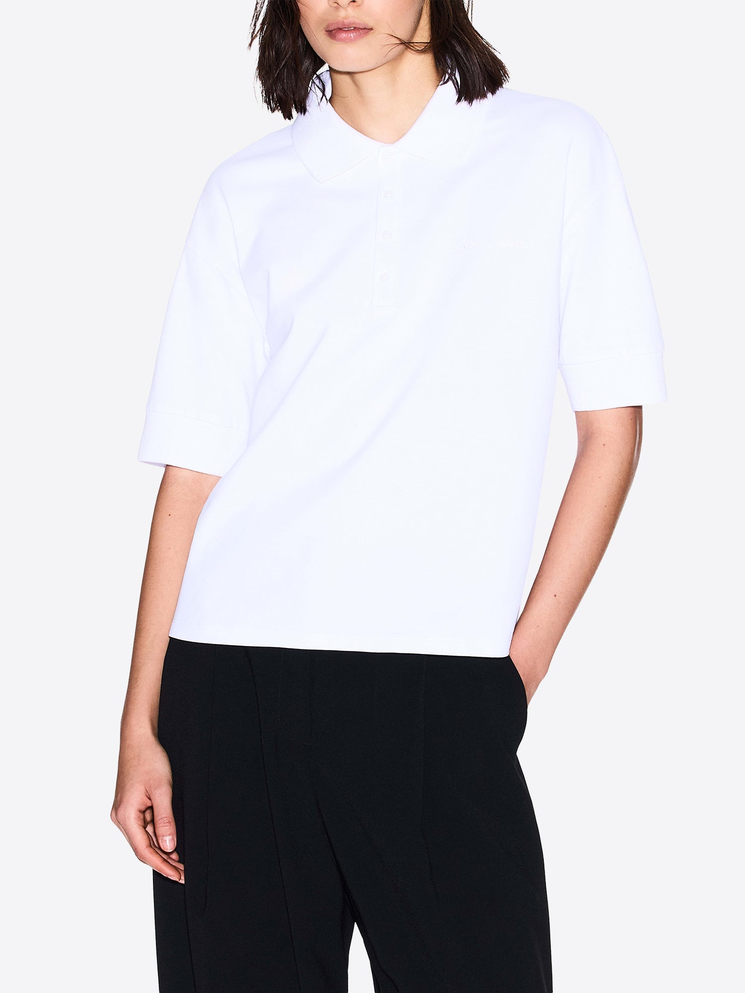 Polo AX ARMANI EXCHANGE da Donna - bianco XW000887U0002