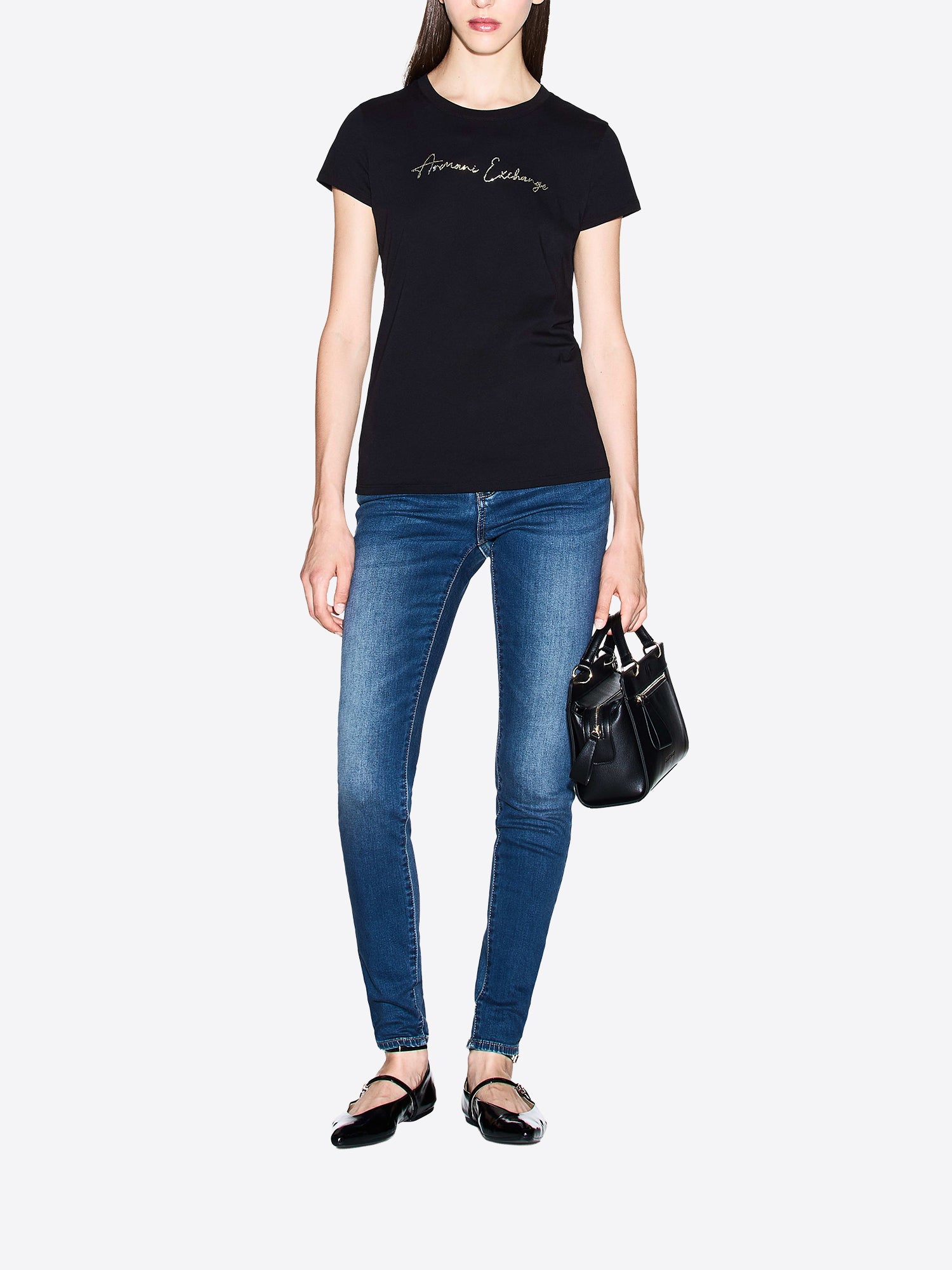 T-shirt AX ARMANI EXCHANGE da Donna - nero XW001457MC021