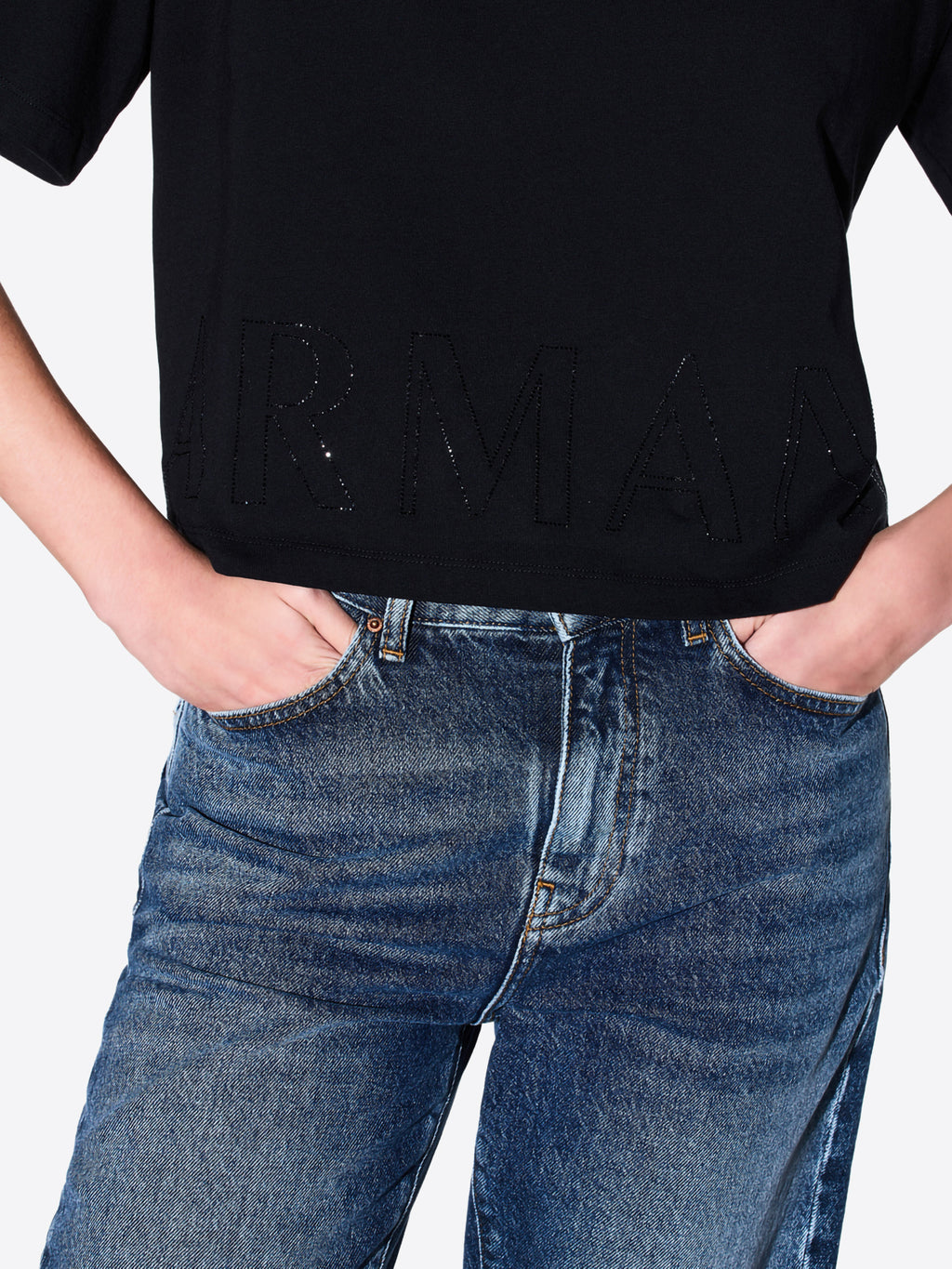 T-shirt AX ARMANI EXCHANGE da Donna - nero XW001709UC001