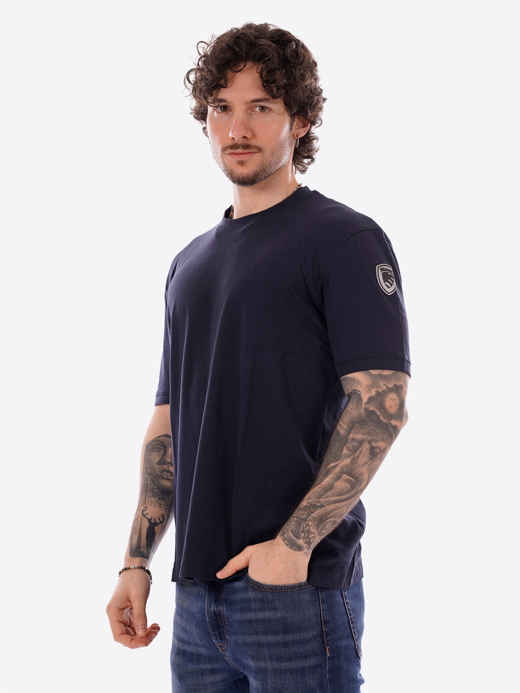 T-shirt BLAUER da Uomo - blu BLUH02068888 BLU