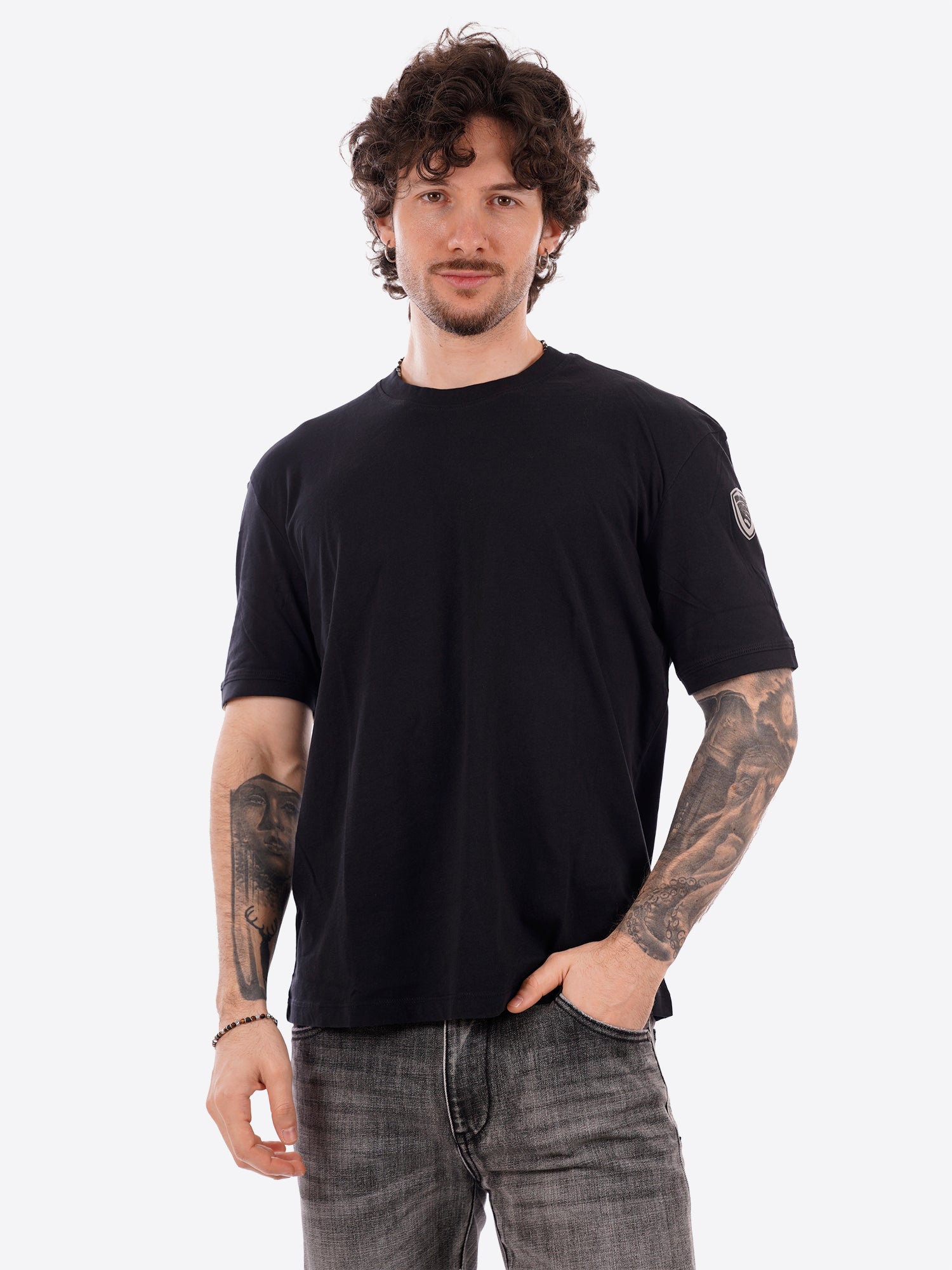 T-shirt BLAUER da Uomo - nero BLUH02068999 NERO