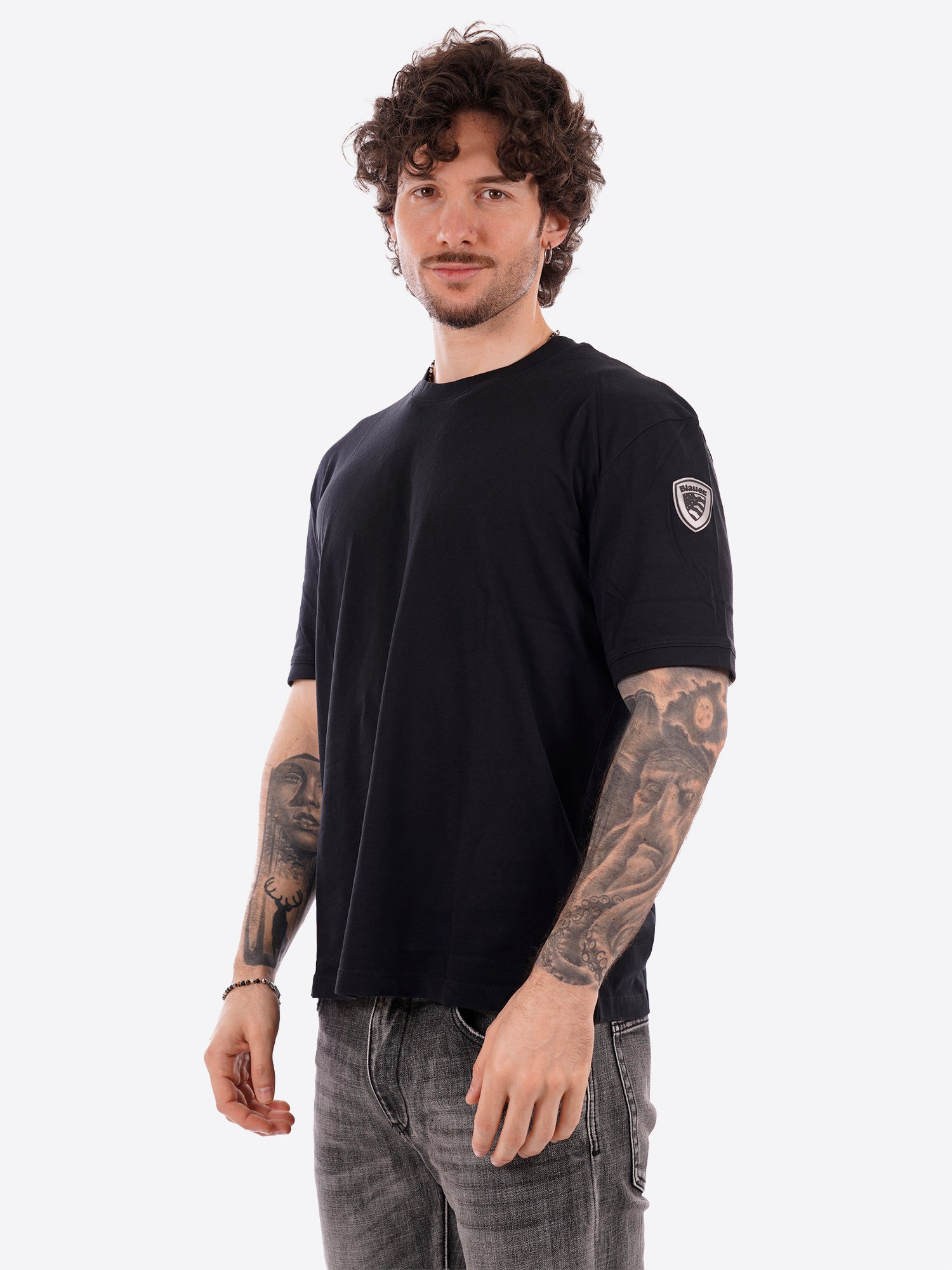 T-shirt BLAUER da Uomo - nero BLUH02068999 NERO