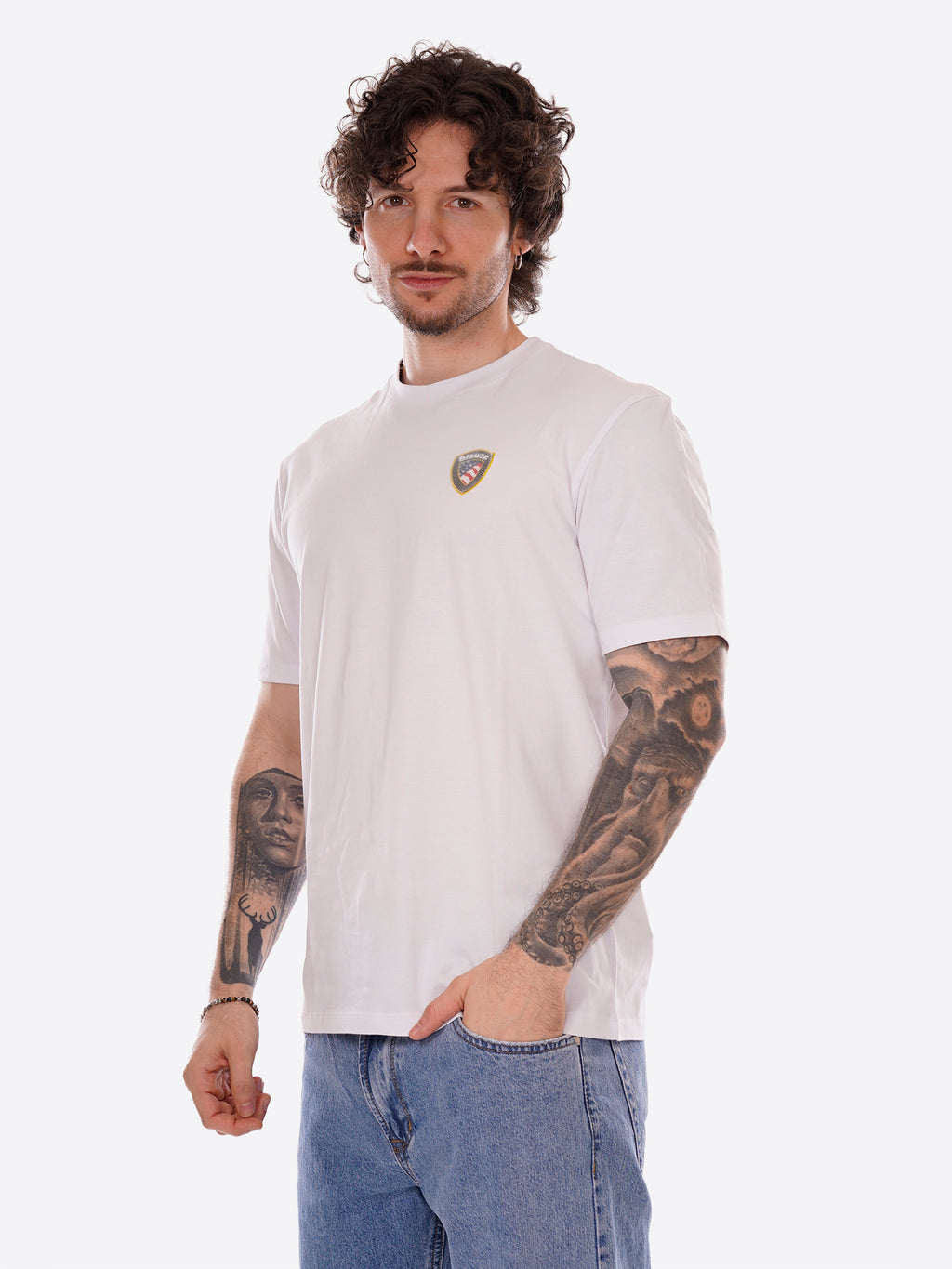 T-shirt BLAUER da Uomo - bianco BLUH02284100 BIANCO