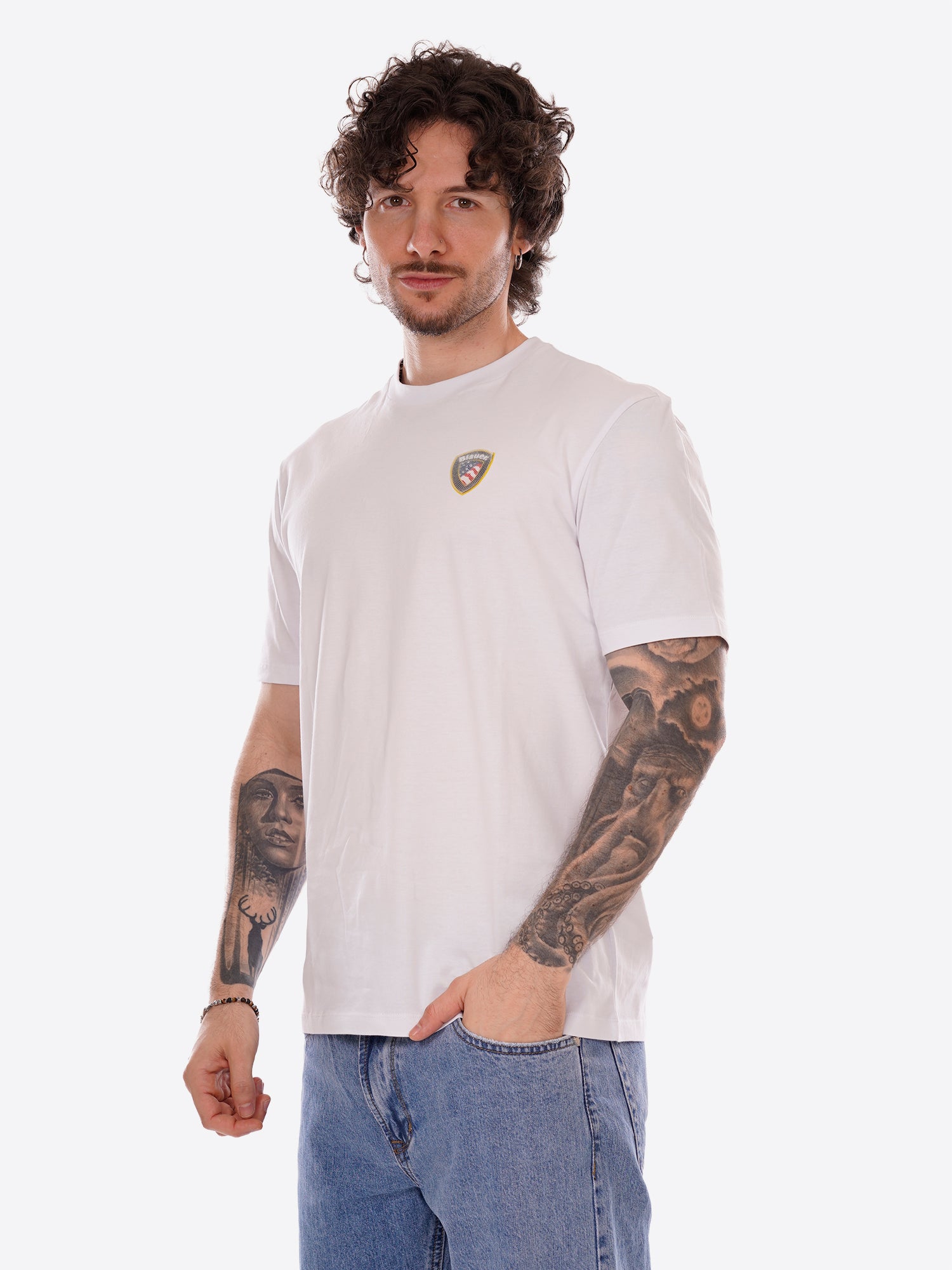 T-shirt BLAUER da Uomo - bianco BLUH02284100 BIANCO