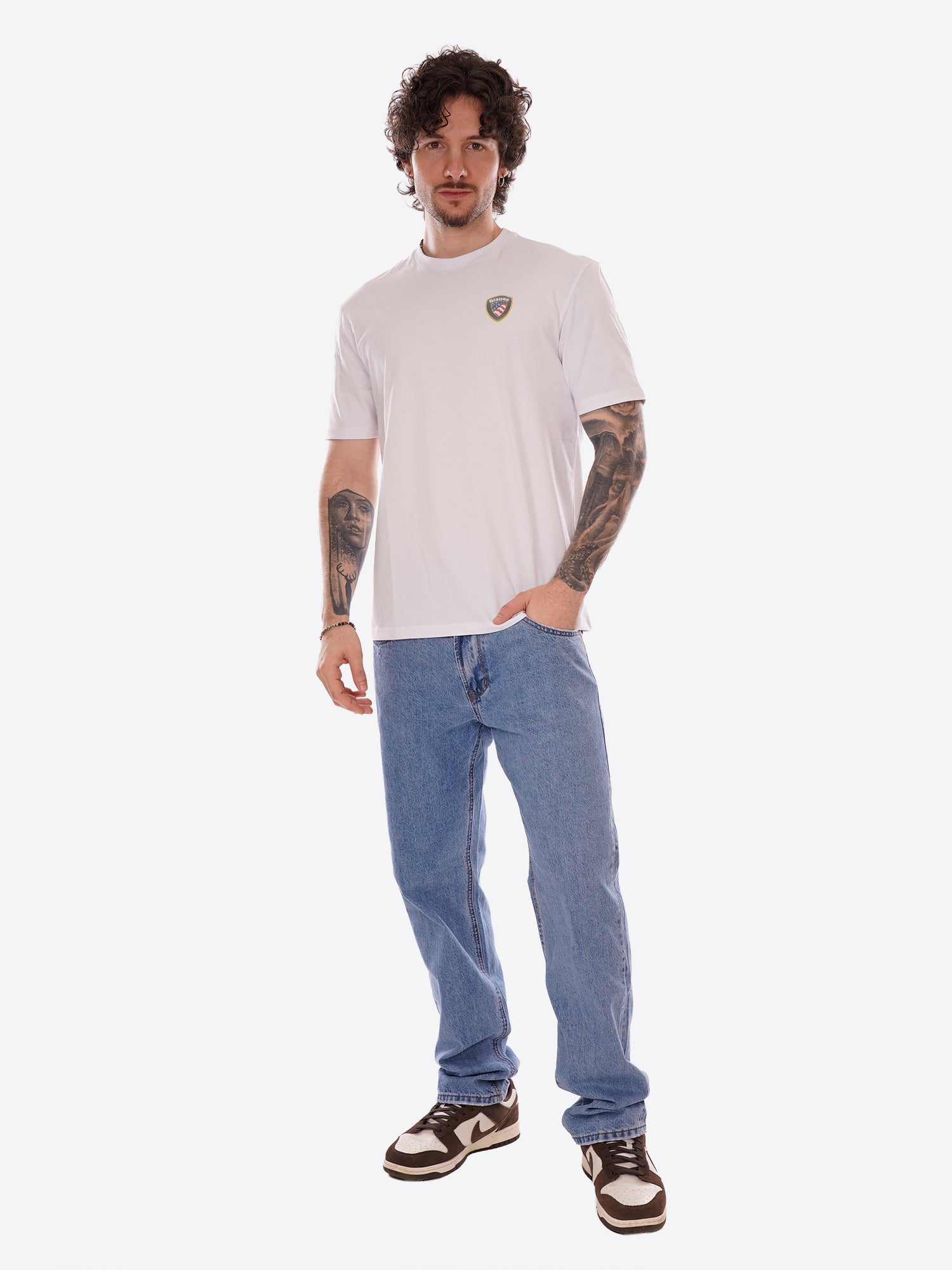 T-shirt BLAUER da Uomo - bianco BLUH02284100 BIANCO